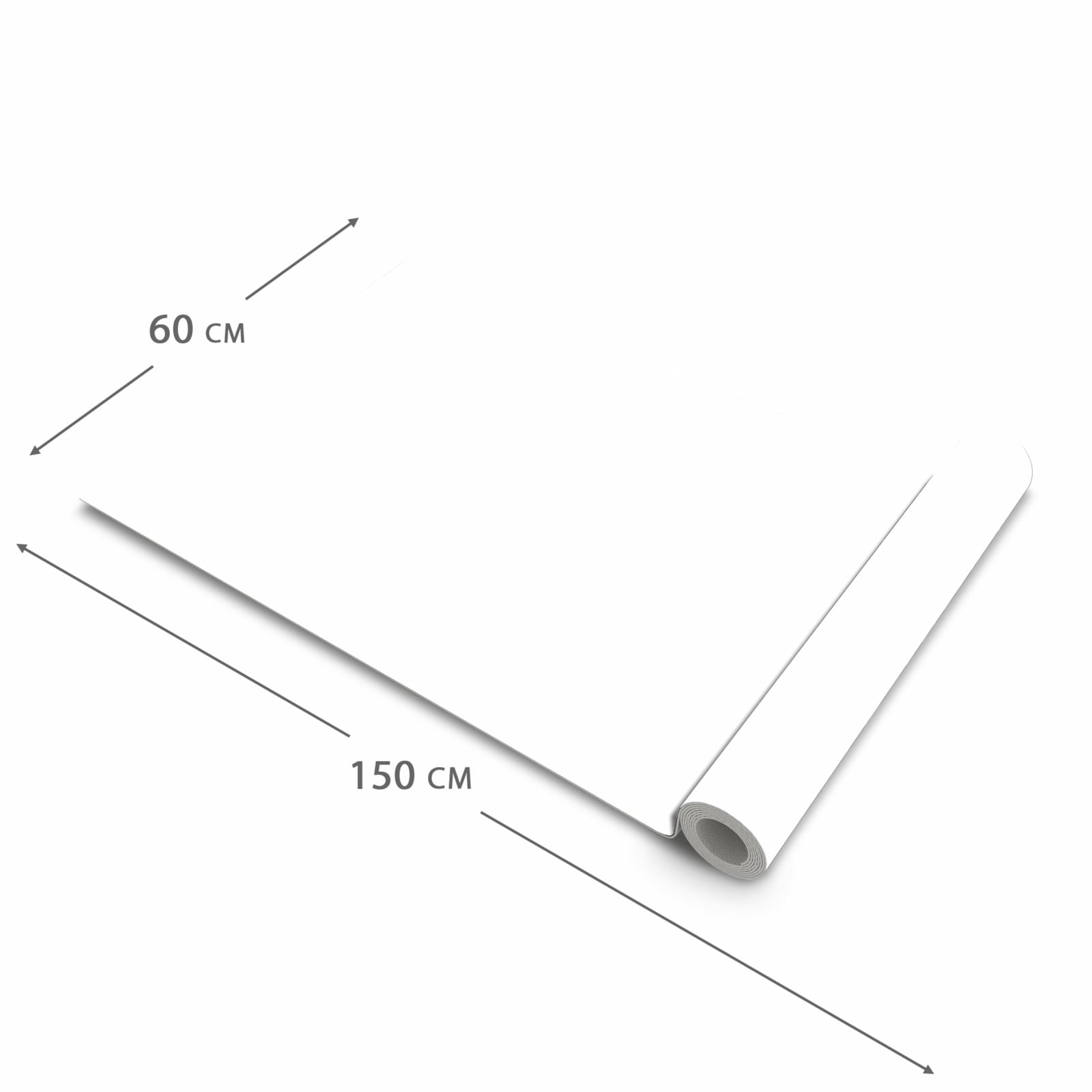Rutschfester Küchenläufer mit Motiv Weisser, Heller Hintergrund in der Grösse 60x240 cm