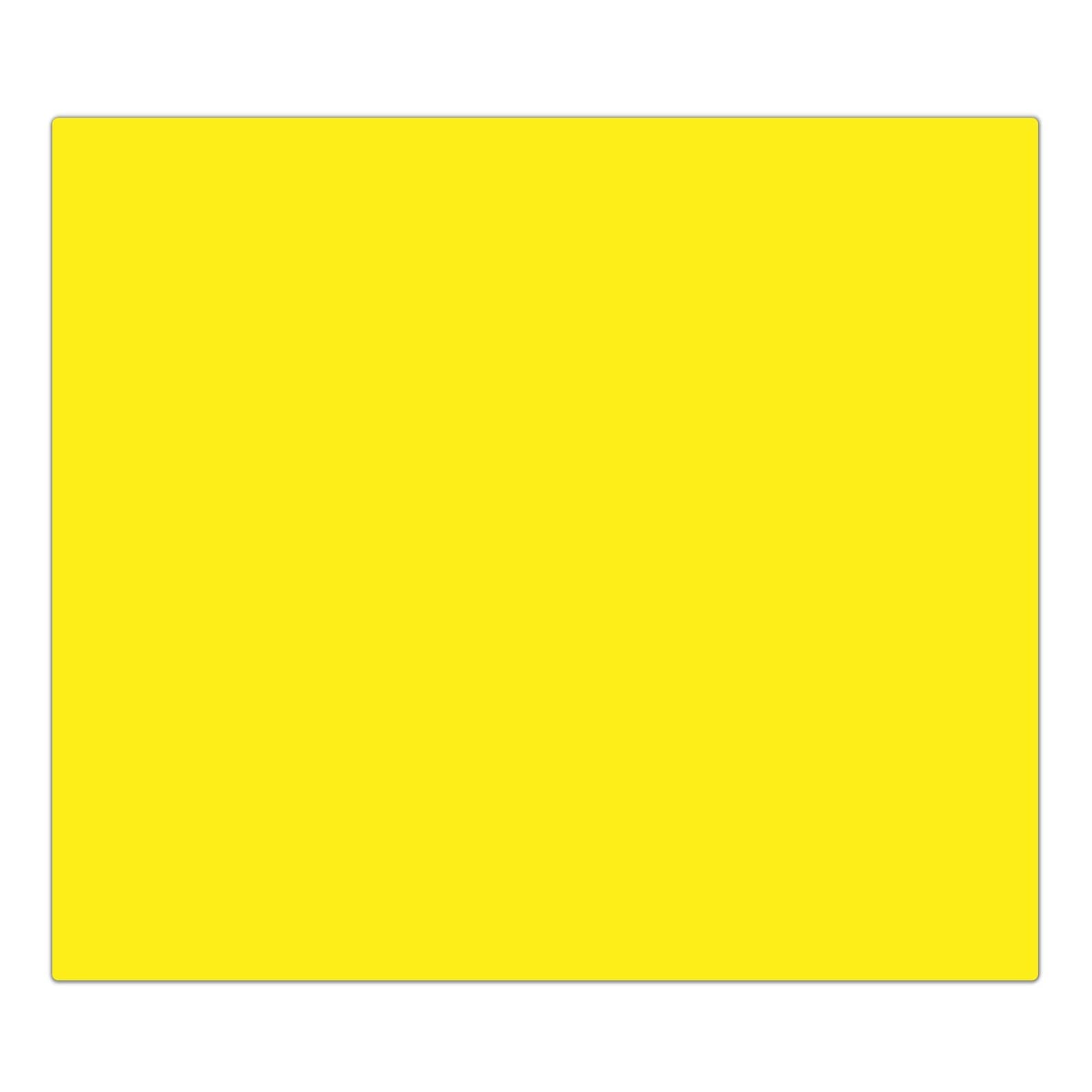1-teilige Herdabdeckplatte mit Gelber Hintergrund I-Motiv in der Frontansicht #grösse_1-Teilig (60x52cm)