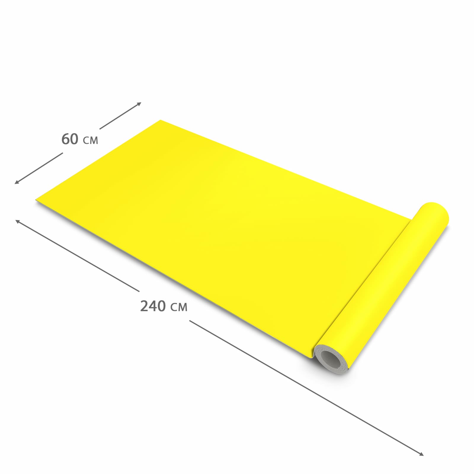 Langlebiger moderner Küchenläufer mit Motiv Gelber Hintergrund I in der Grösse 60x180 cm