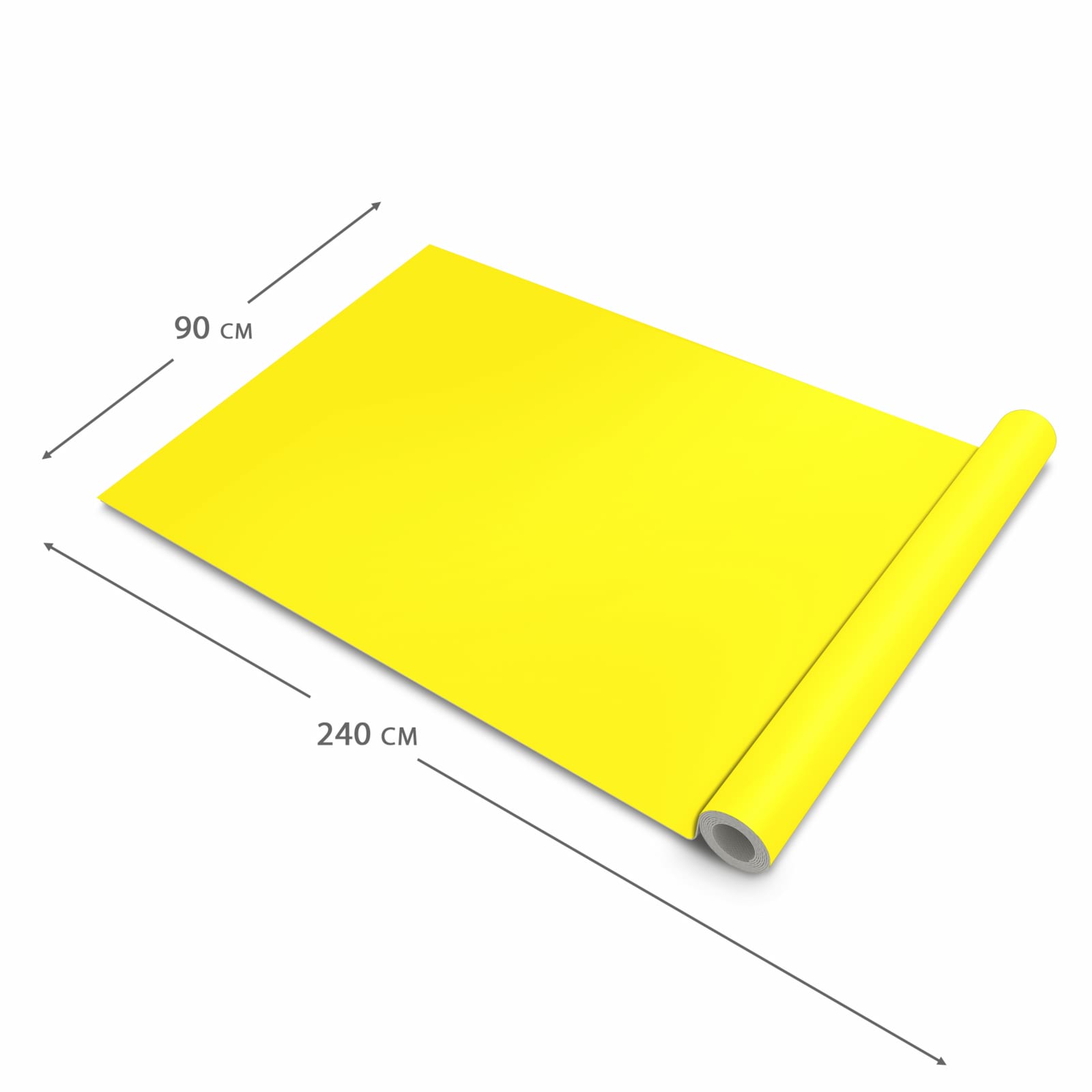 Zeitsparender Küchenteppich mit Motiv Gelber Hintergrund I in der Grösse 60x180 cm