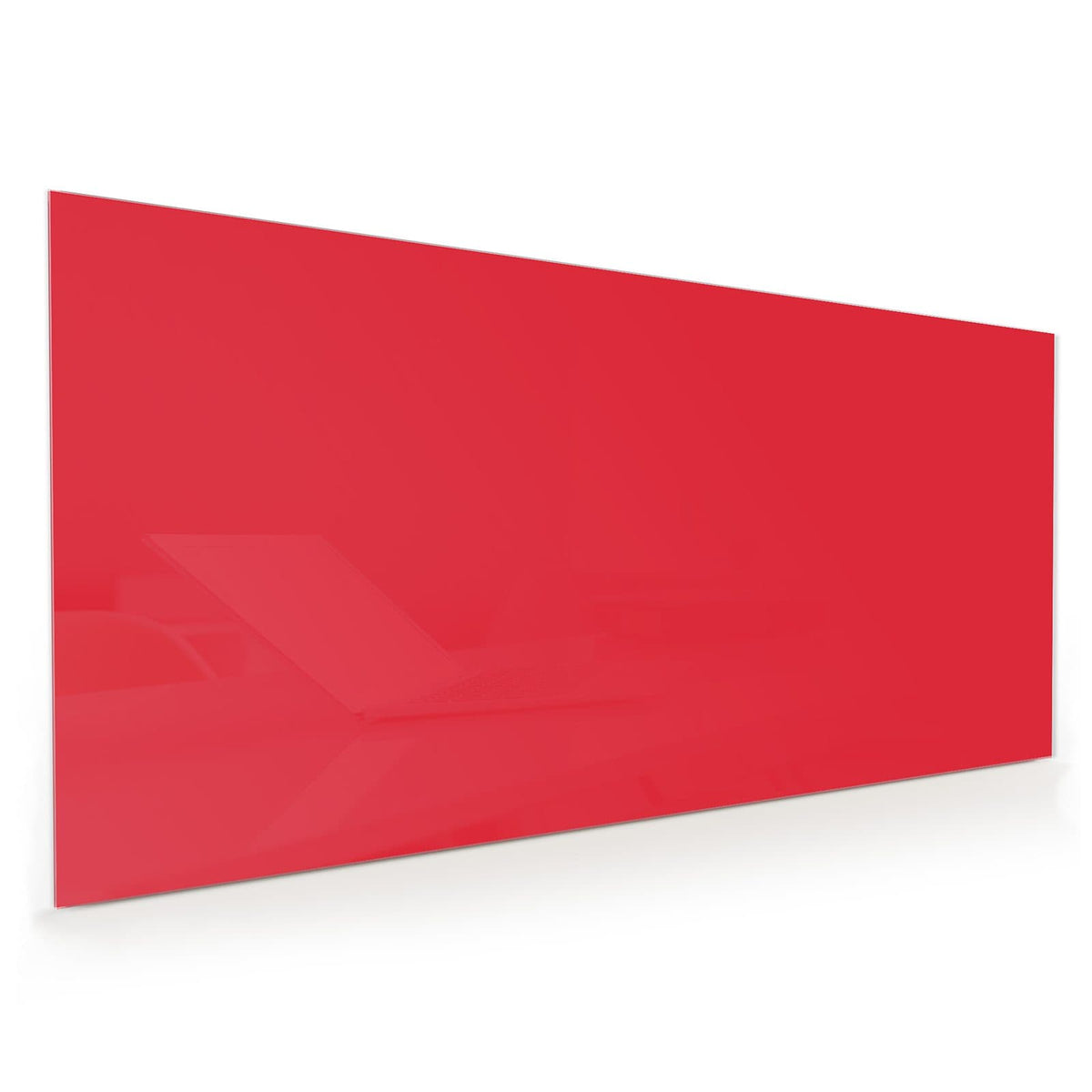 Küchenrückwand aus Glas im Hochformat mit Motiv Pinkroter Hintergrund: Einfarbige Fläche in kräftigem Pinkrot