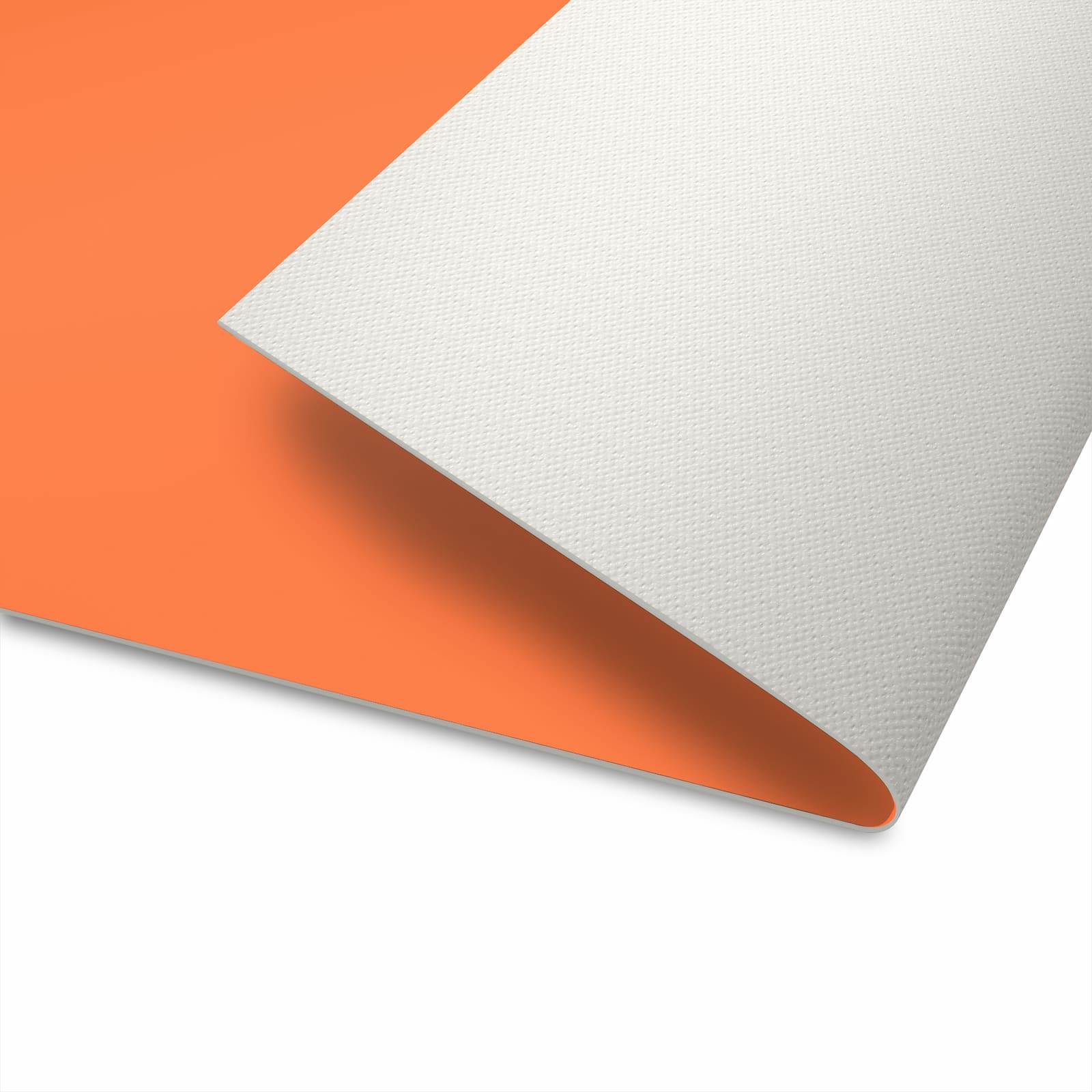 Geräuschdämpfender dünner Teppich mit Motiv Dunkeloranger Hintergrund I auf Unterseite