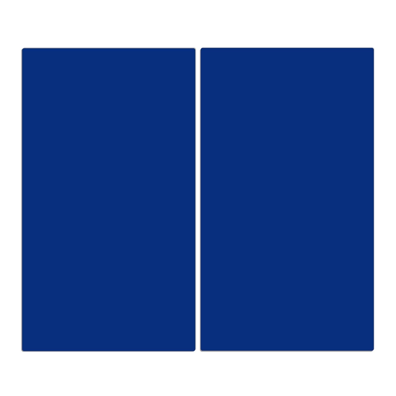 2-teilige Abdeckplatten Ceranfeld mit Königsblauer Hintergrund I-Motiv in der Frontansicht #grösse_2-Teilig (60x52cm)