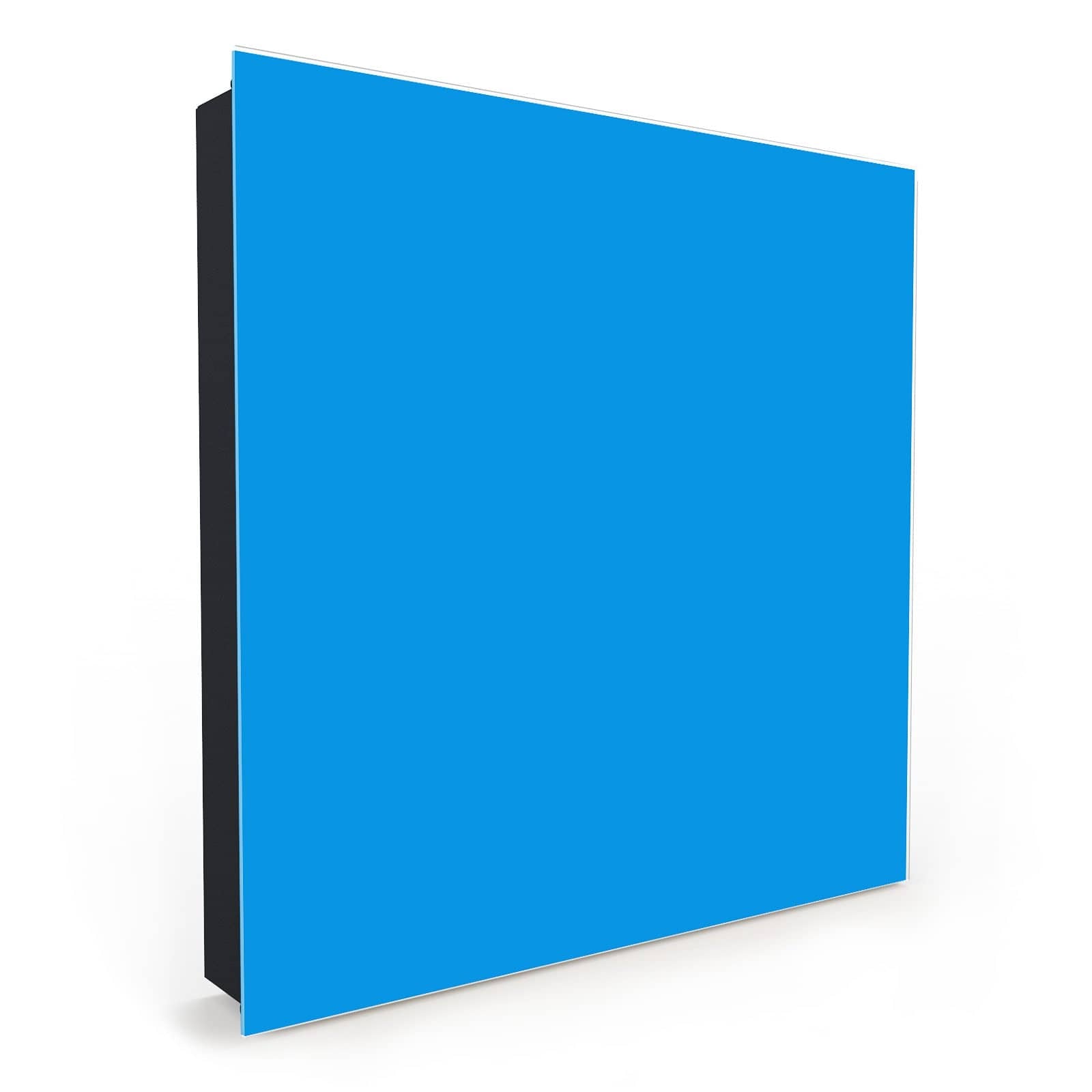 Belastbare keyless go schlüsselbox mit Motiv Hellblauer Hintergrund II in Seitenansicht mit Glasfront #türöffnung_Links