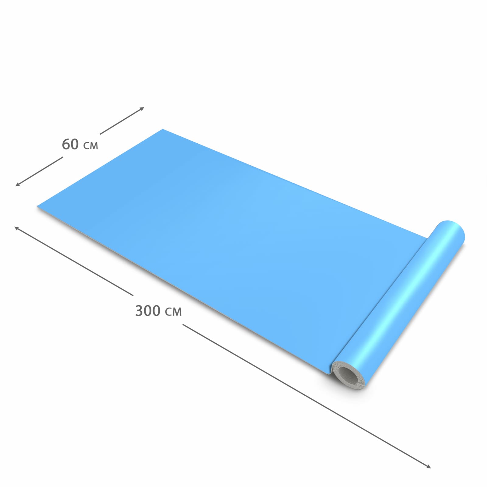 Feuchtigkeitsresistenter Küchenläufer mit Motiv Himmelblauer Hintergrund in der Größe 60x180 cm