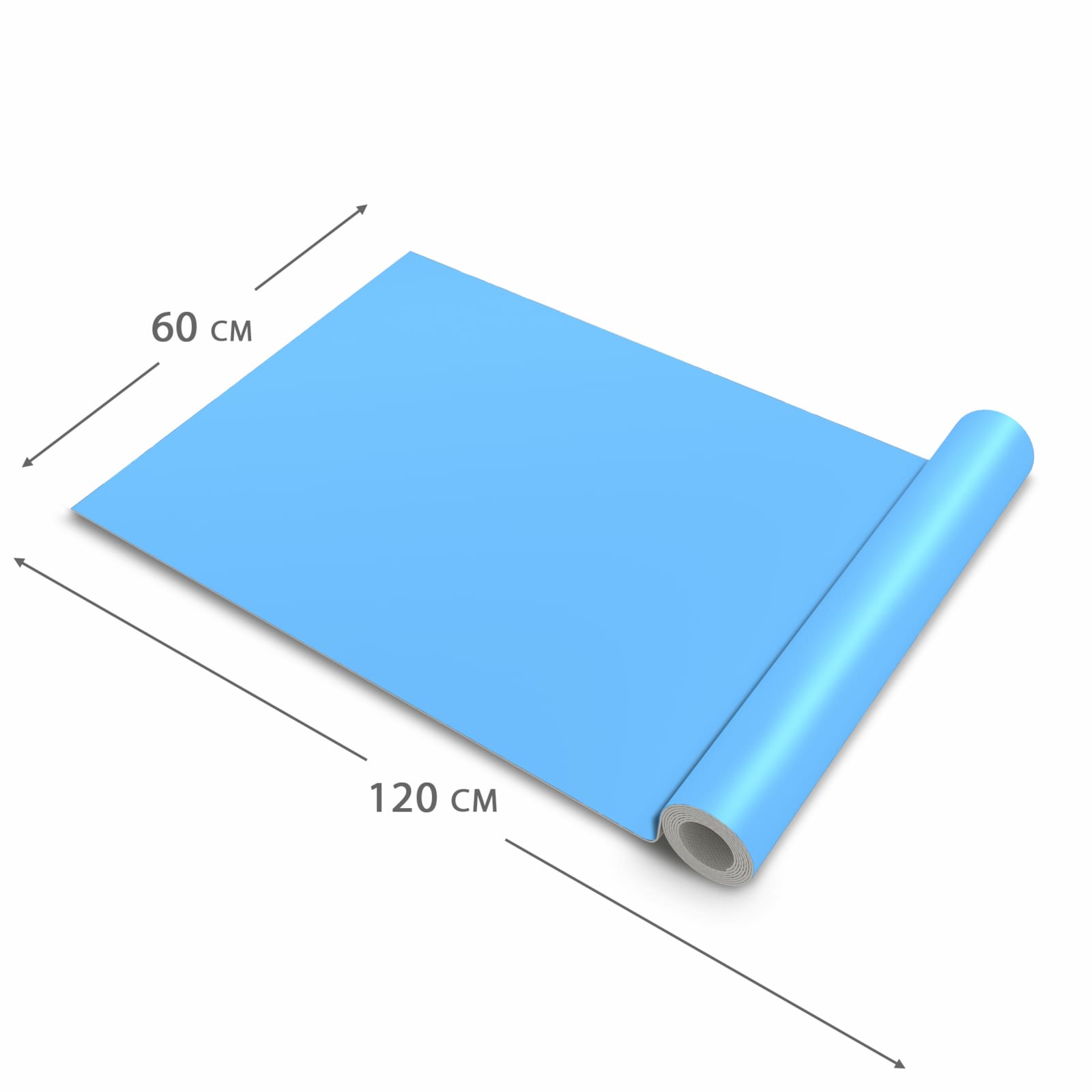 Hygienischer rutschfester Küchenläufer mit Motiv Himmelblauer Hintergrund in der Grösse 60x180 cm