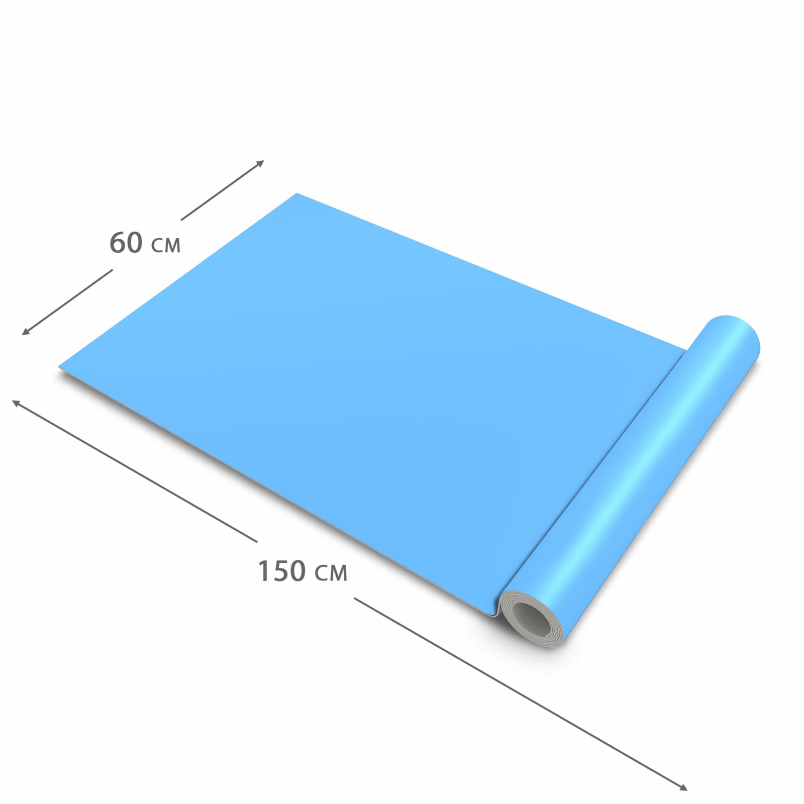 Strapazierfähiger waschbarer Küchenläufer mit Motiv Himmelblauer Hintergrund in der Größe 60x180 cm