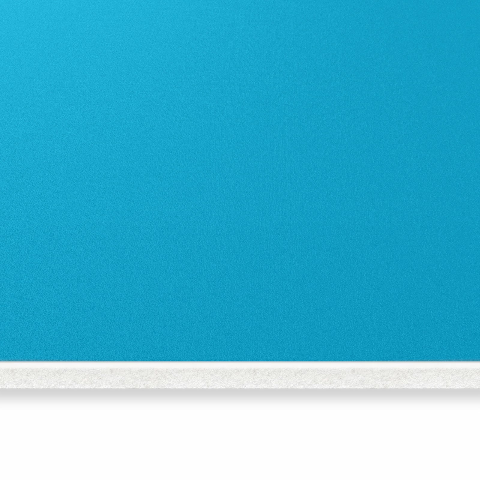 Farbbeständiger Küchenvorleger mit Motiv Türkiser Hintergrund I in seitlicher Ansicht