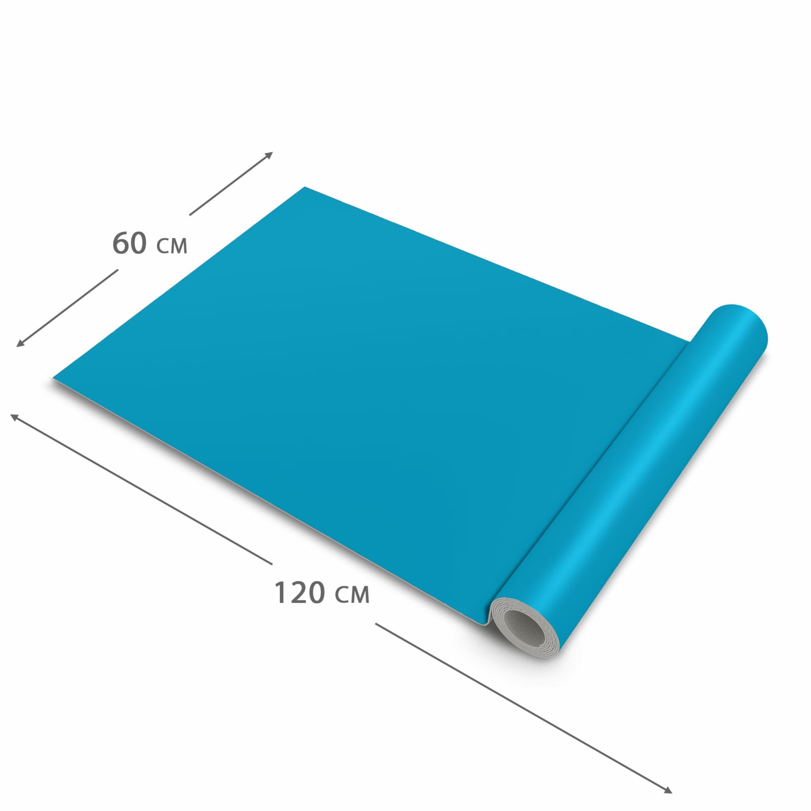 UV-beständiger Küchenteppich mit Motiv Türkiser Hintergrund I in der Grösse 60x150 cm