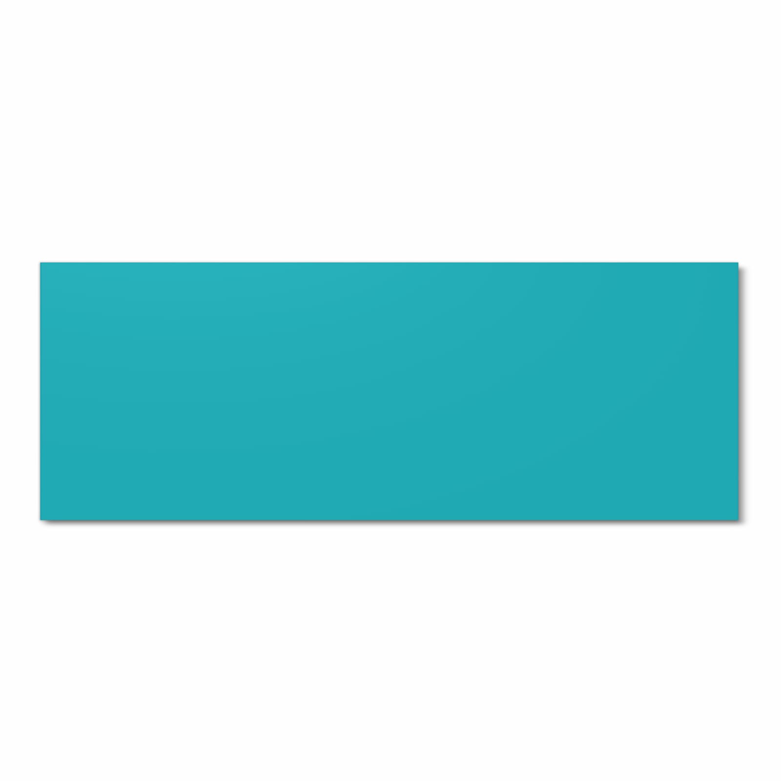 Waschbarer Küchenläufer mit Motiv Türkiser Hintergrund II in Frontansicht für angenehme Haptik