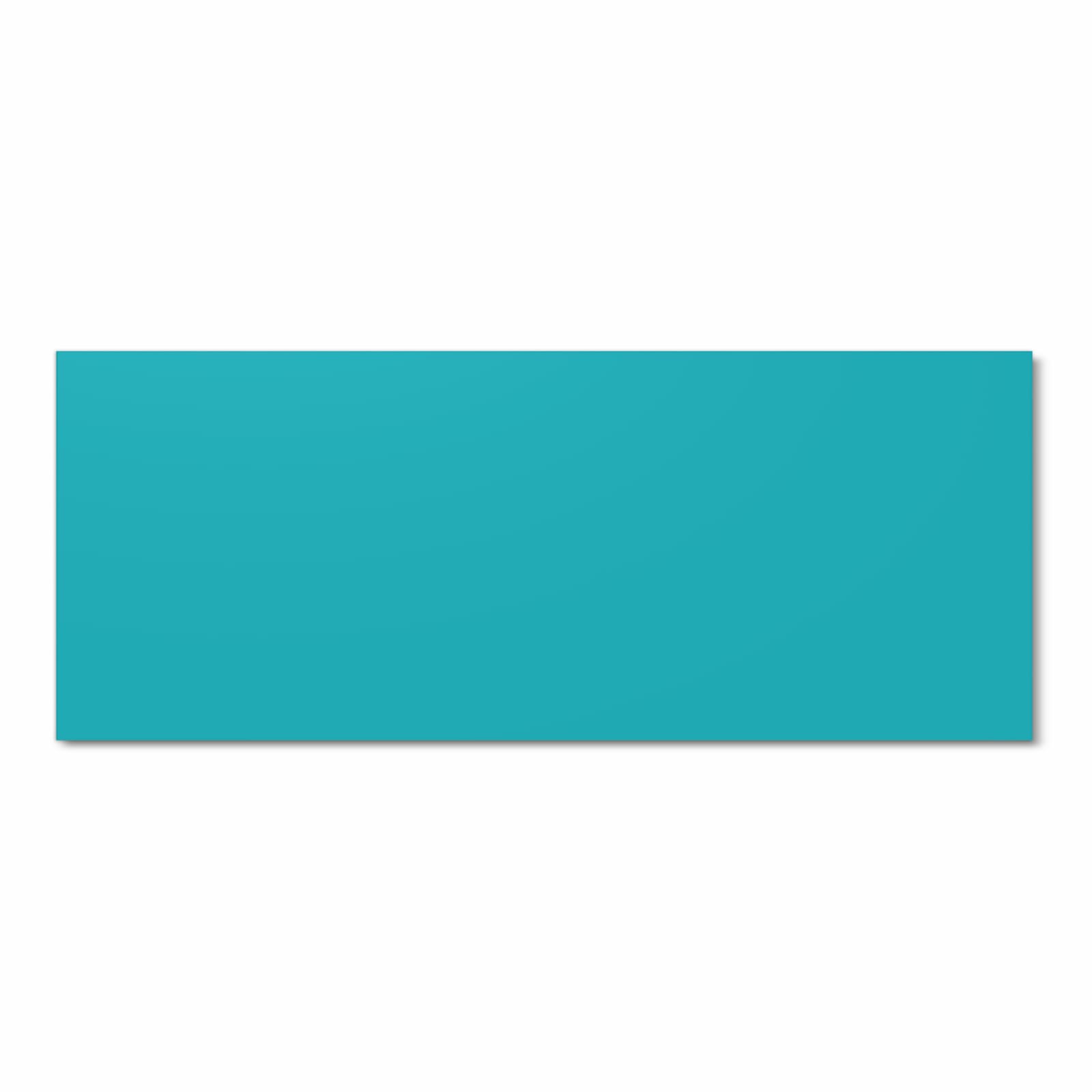 Fleckenresistenter rutschfester Küchenteppich mit Motiv Türkiser Hintergrund II in Frontansicht