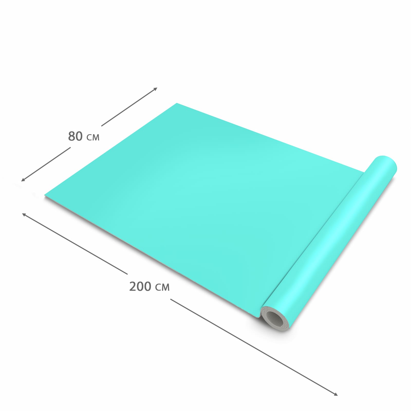 Komfortabler waschbarer Küchenteppich mit Motiv Mintblauer Hintergrund in der Grösse 60x150 cm