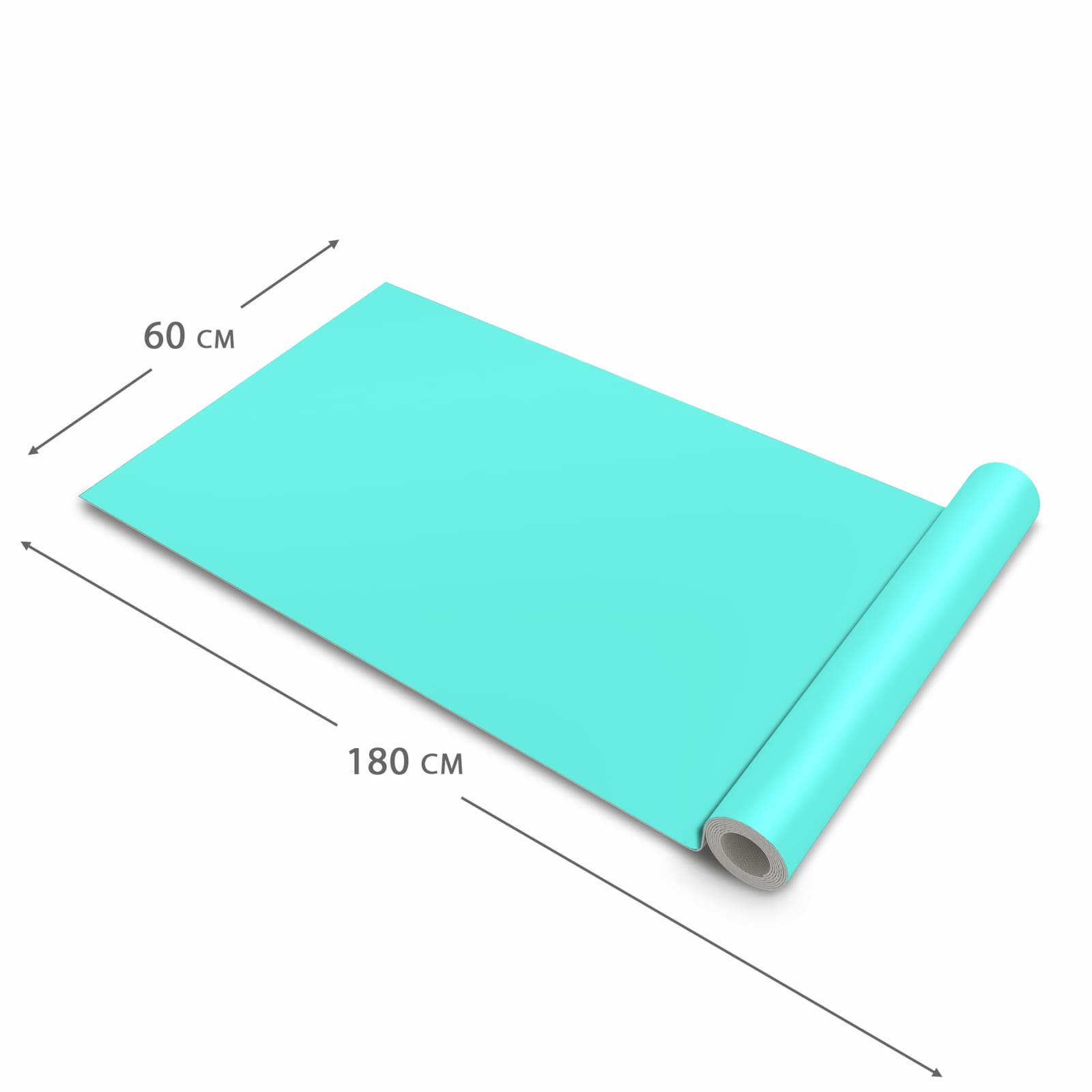 Schmutzabweisender Läufer für die Küche mit Motiv Mintblauer Hintergrund in der Grösse 60x120 cm