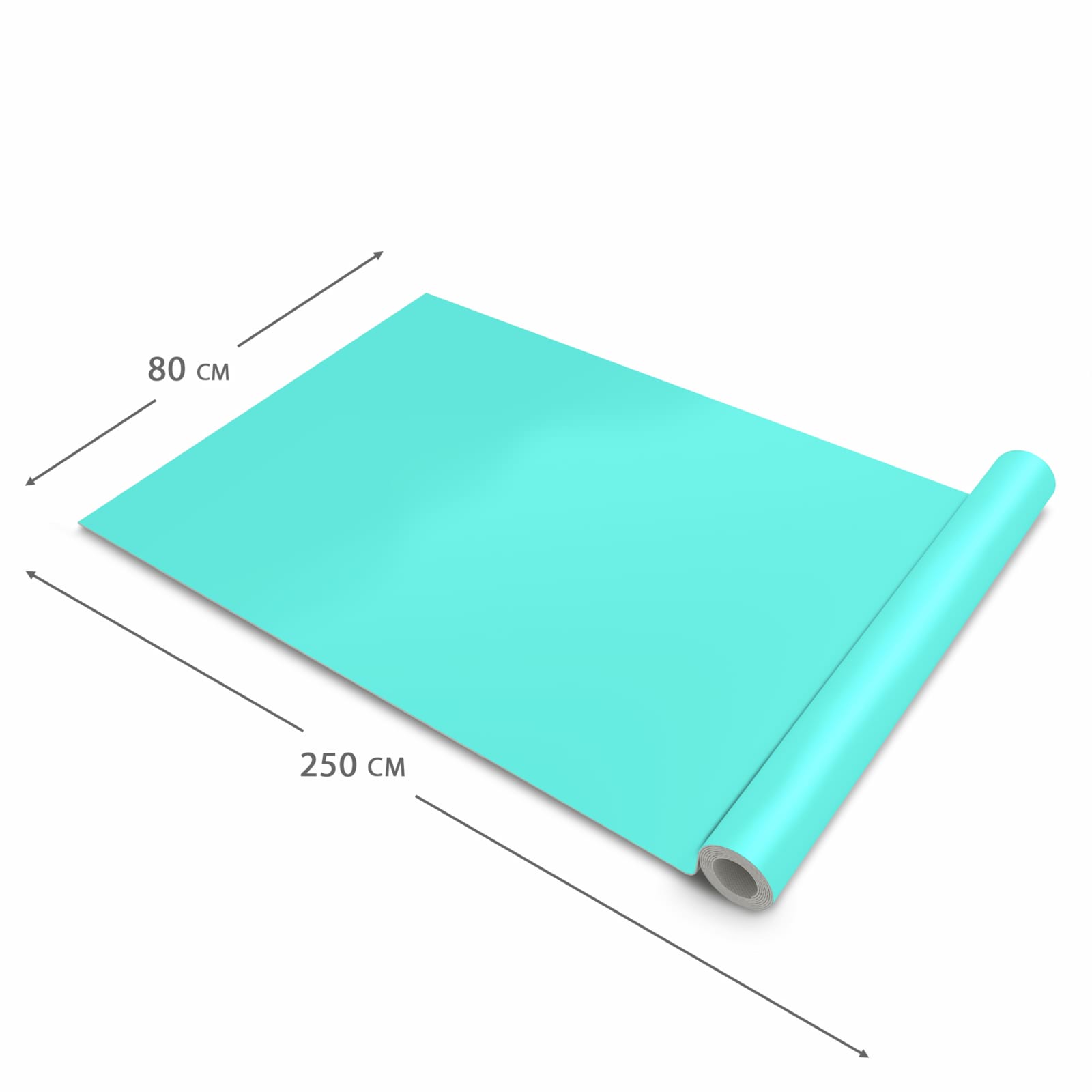 Rutschhemmender Küchenläufer mit Motiv Mintblauer Hintergrund in der Größe 60x150 cm