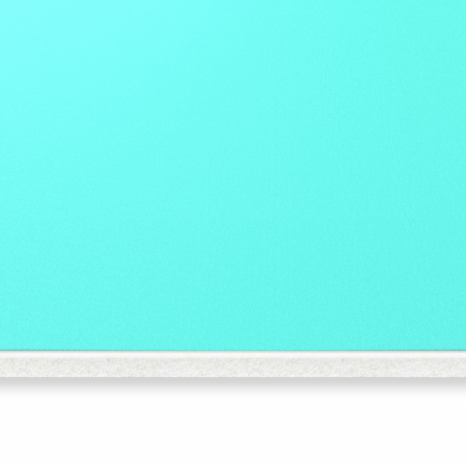 Ordnungsliebender Küchenläufer mit Motiv Mintblauer Hintergrund in seitlicher Ansicht