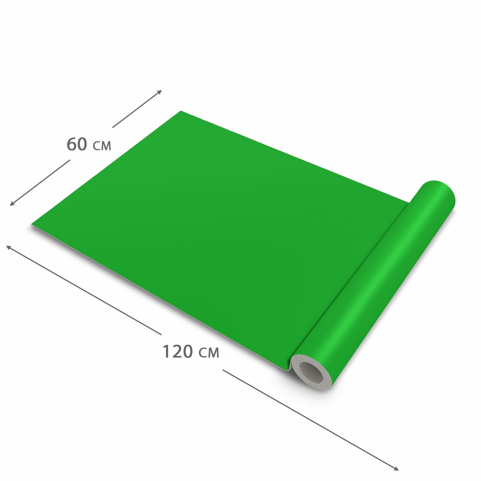 Flacher Küchenläufer mit grasgrünem Hintergrund-Motiv, Dimension - 60x120 cm