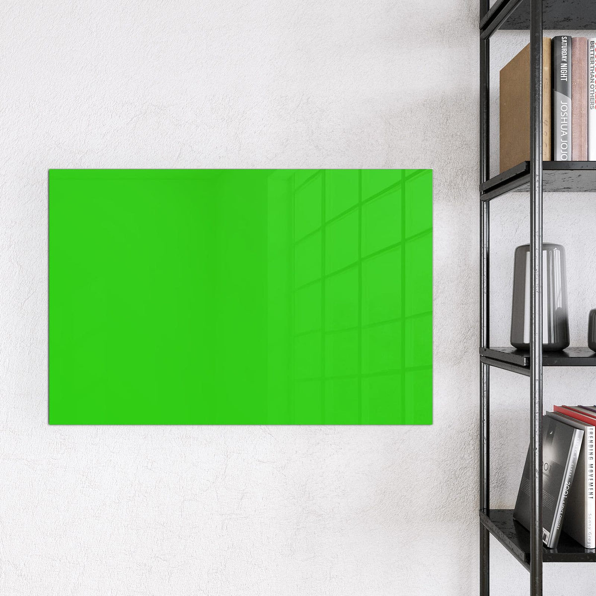 Magnettafel - Neongrüner Hintergrund – Knalliges Neongrün als reine Fläche