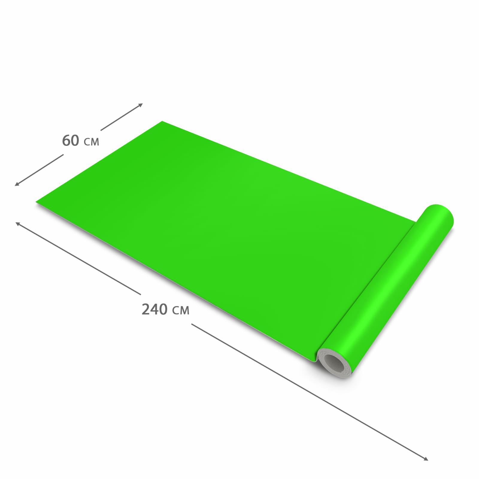 Fleckenresistenter Küchenläufer mit neongrünem Hintergrund, Dimension - 60x240 cm