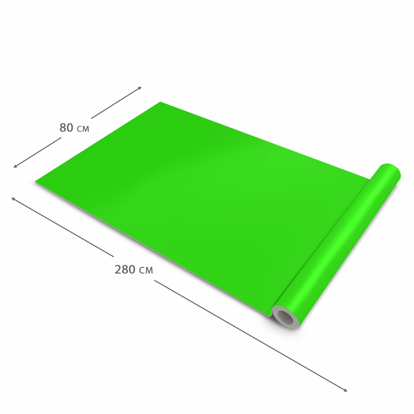 Komfortabler Küchenläufer mit neongrünem Hintergrund-Motiv, Dimension - 80x280 cm