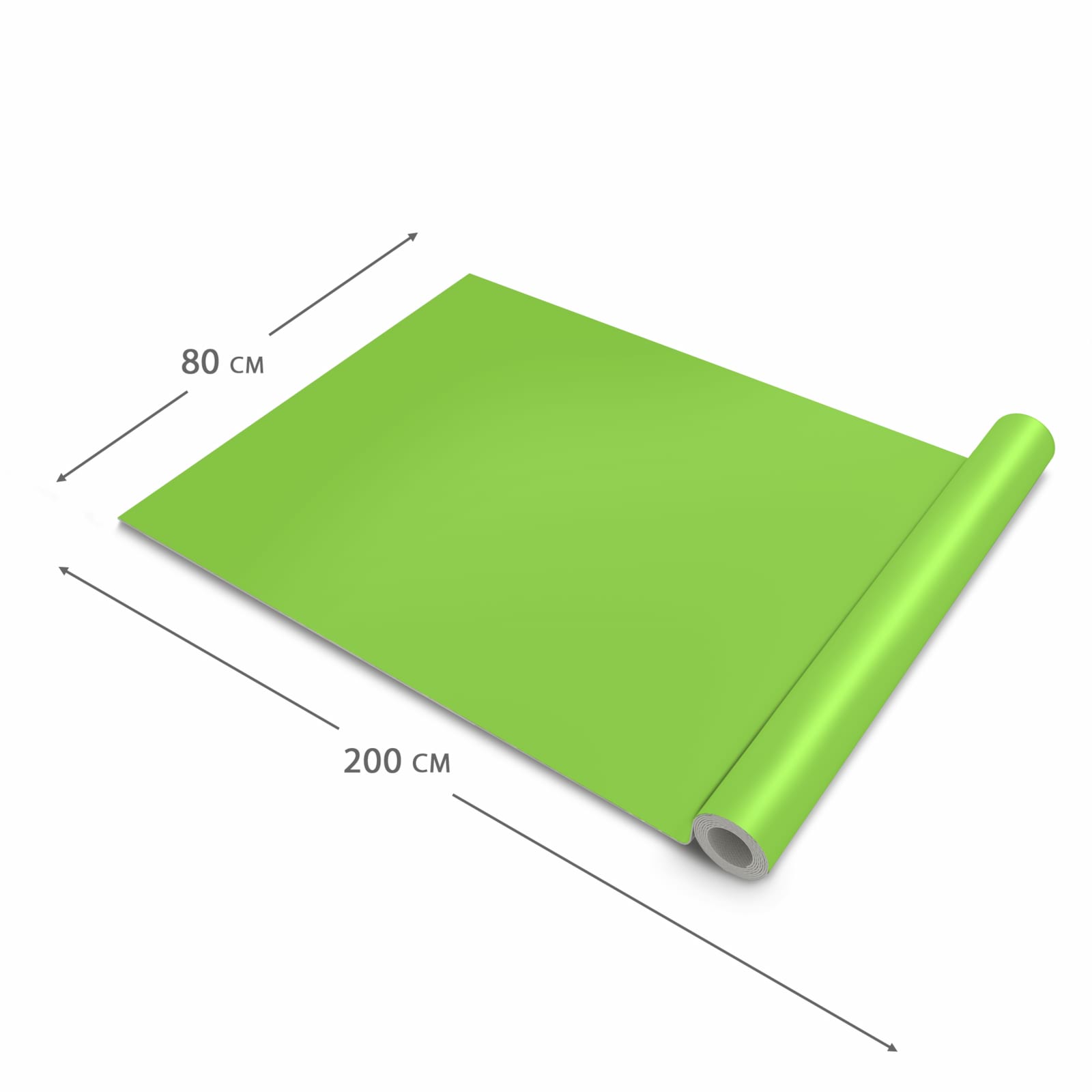 Rutschhemmender Küchenläufer mit hellgrünem Hintergrund-Motiv, Dimension - 80x200 cm