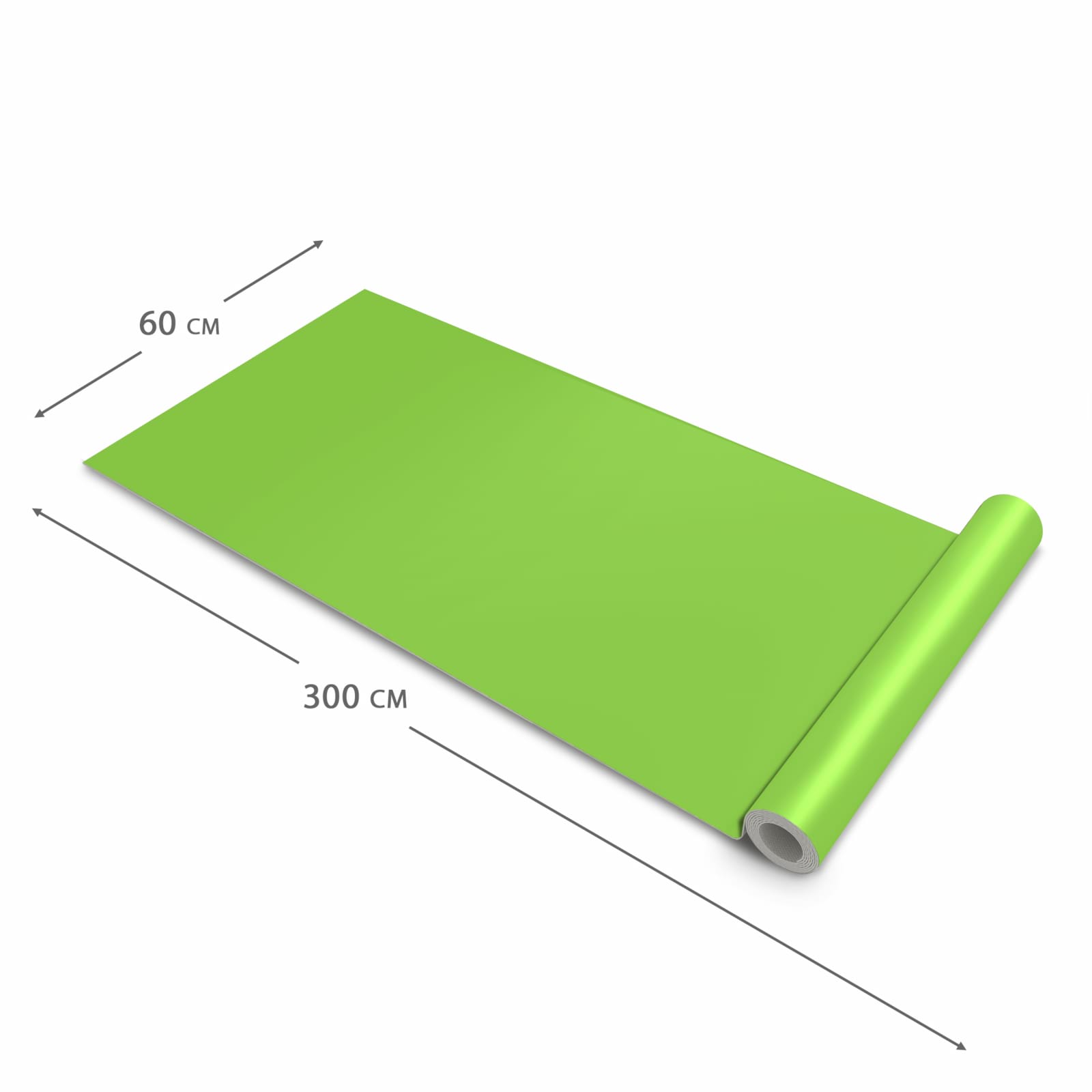 Geräuschdämpfender Küchenvorleger mit hellgrünem Hintergrund-Motiv, Dimension - 60x300 cm