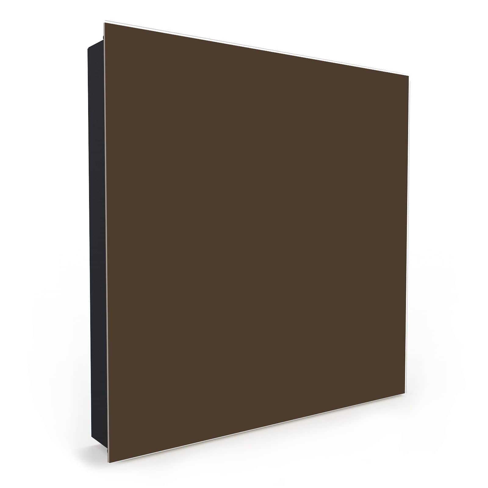 Praktische Schlüsselablage mit Motiv Dunkelbrauner Hintergrund in Seitenansicht mit Glasfront #türöffnung_Rechts