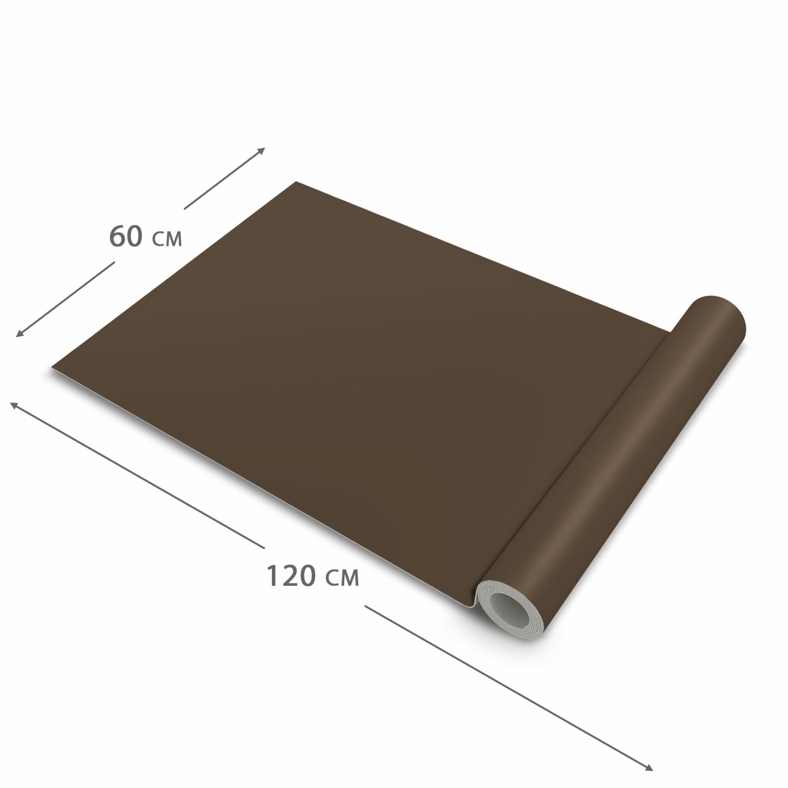 Pflegeleichter Küchenvorleger mit dunkelbraunem Hintergrund-Motiv, Dimension - 60x120 cm