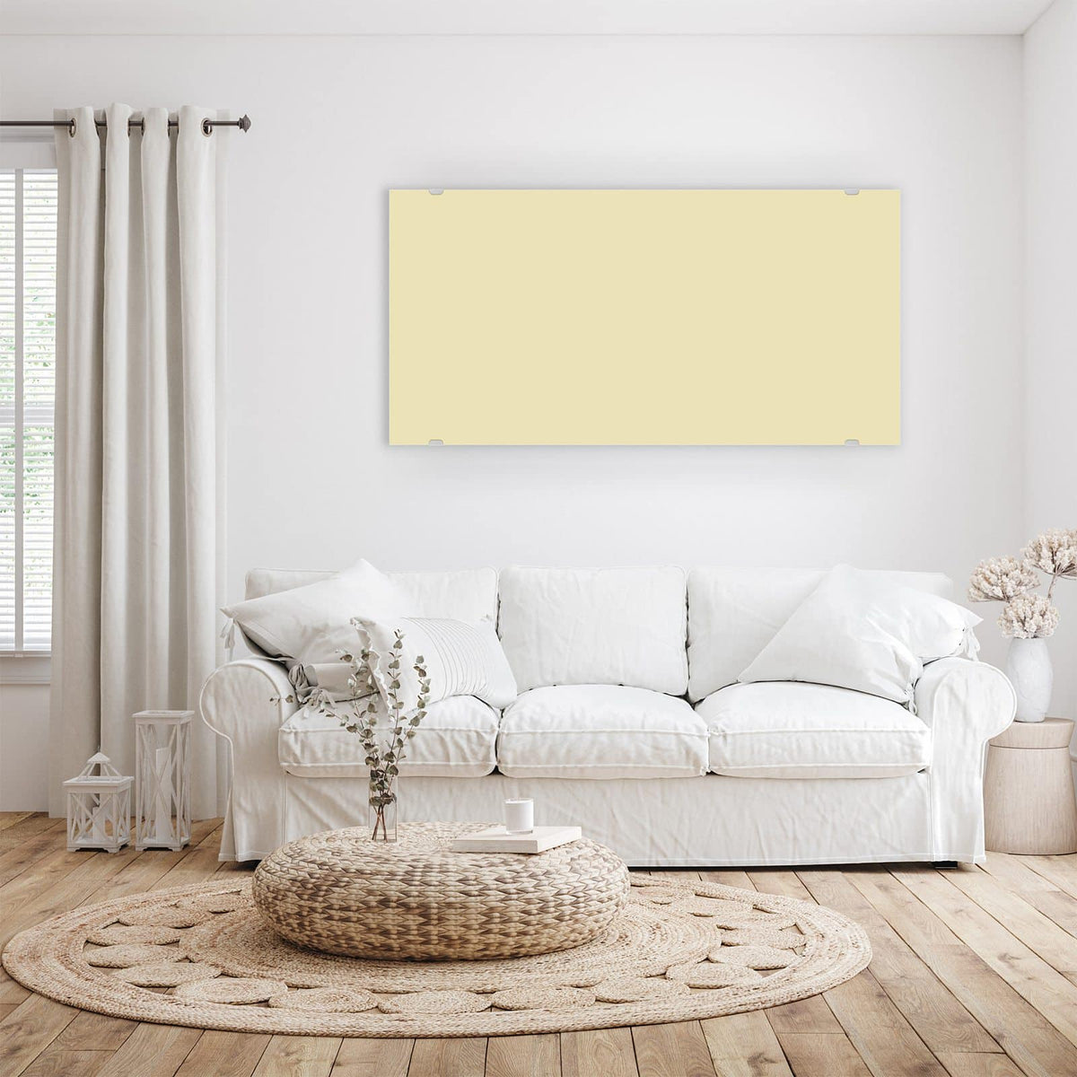 Wandbild - Sandbeige - Querformat – Neutrales Beige als sanfte Fläche