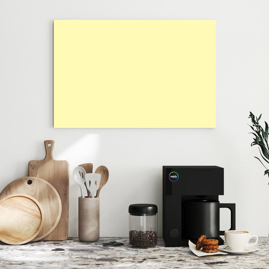 Maße Metall Magnettafel - Hellgelber Hintergrund