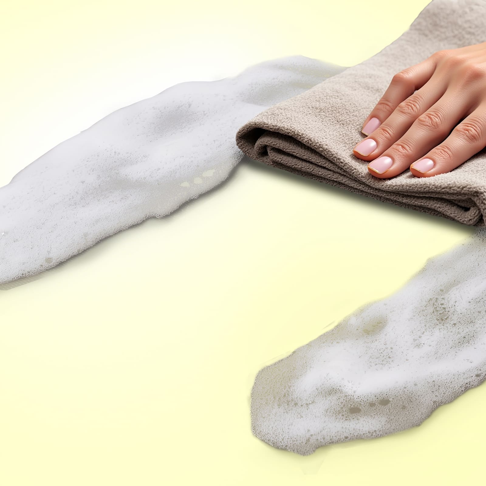 Schmutzabweisender Bodenläufer mit cremefarbenem Hintergrund-Motiv, einfache Reinigung