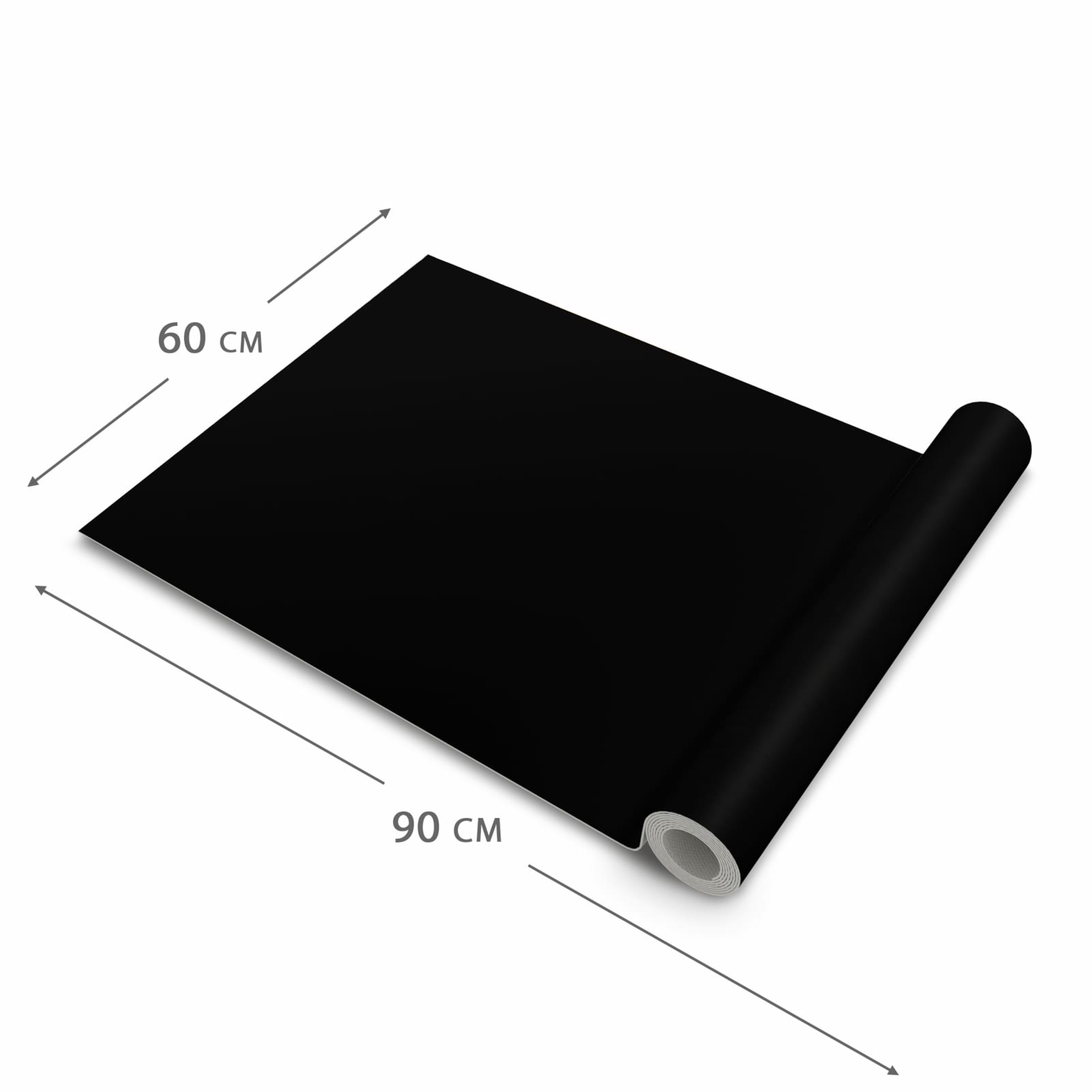 Formstabiler Küchenläufer mit schwarzem Hintergrund-Motiv, Dimension - 60x90 cm