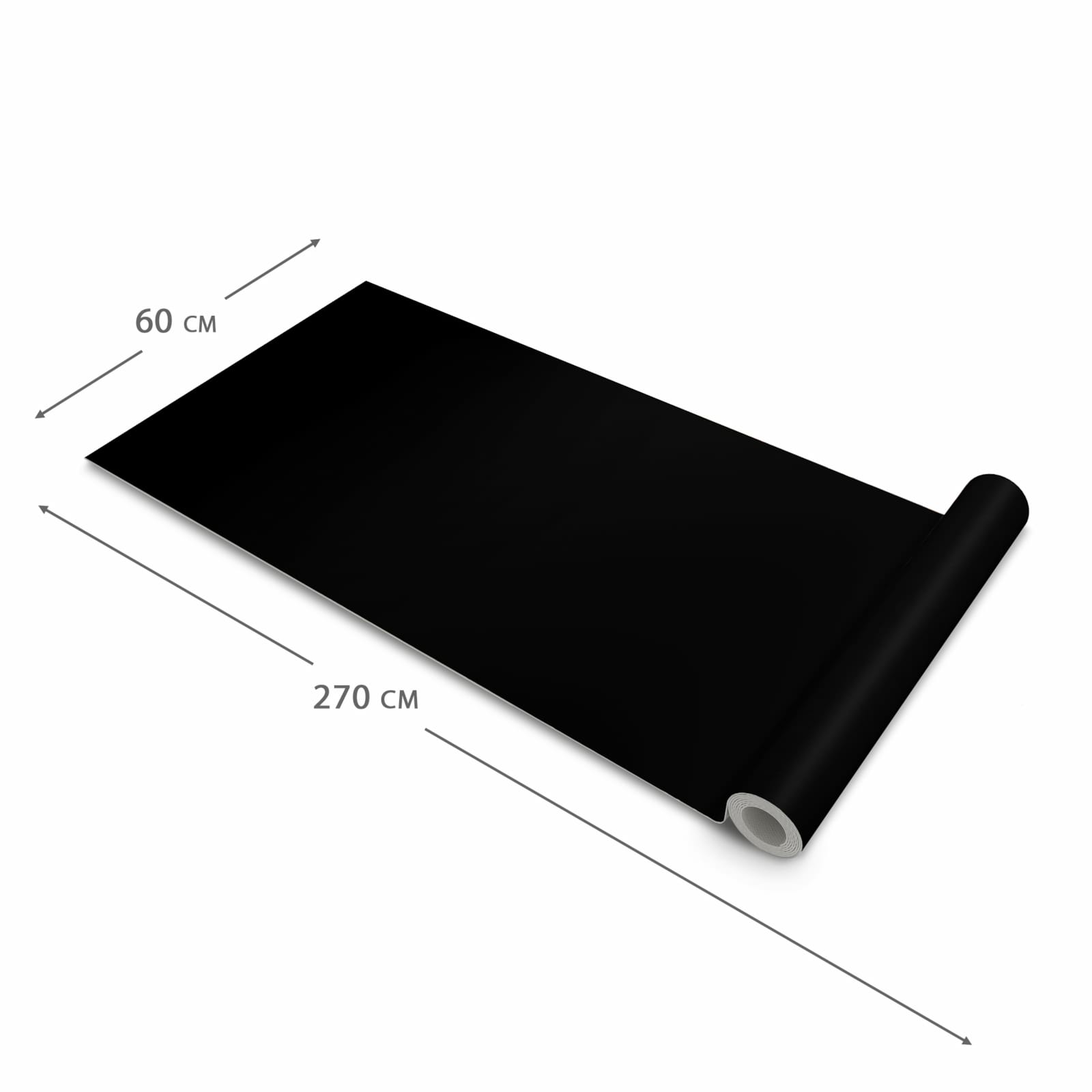 Langlebiger waschbarer Küchenläufer mit schwarzer Hintergrund-Motiv, Dimension - 60x270 cm