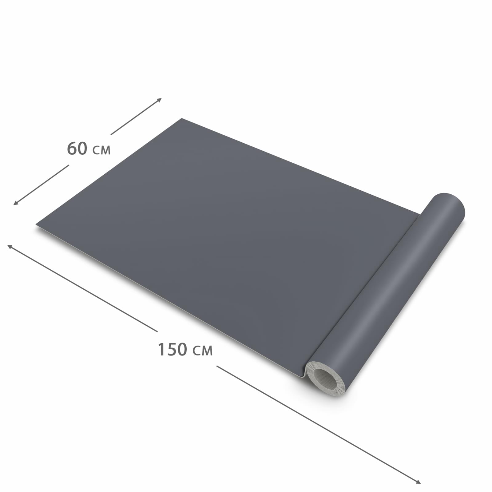 Feuchtigkeitsresistenter Küchenläufer mit dunkelgrauem Hintergrund-Motiv, 60x150 cm