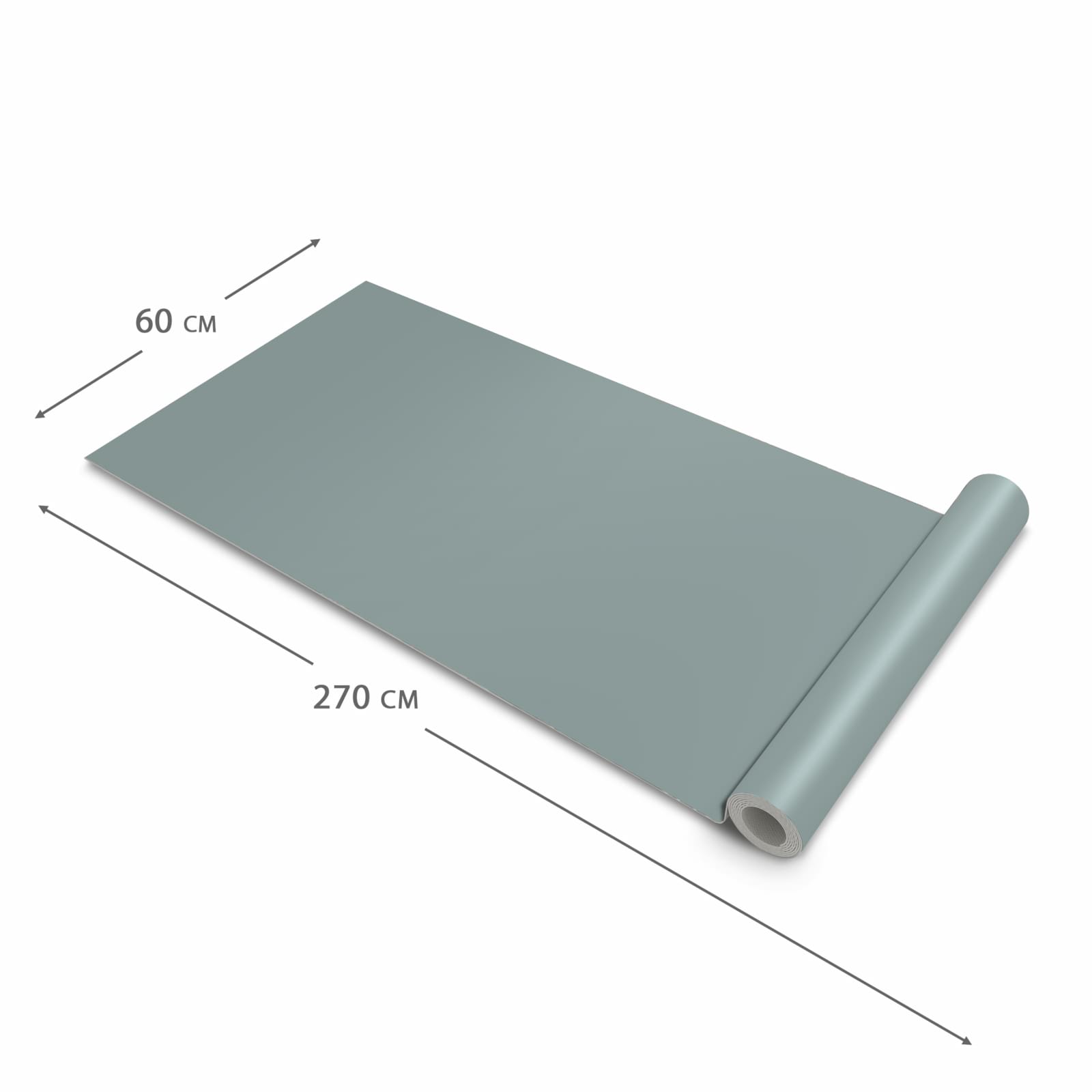 Küchenläufer nach Maß mit Grauer Hintergrund-Motiv, Dimension 60x270 cm, angenehme Haptik