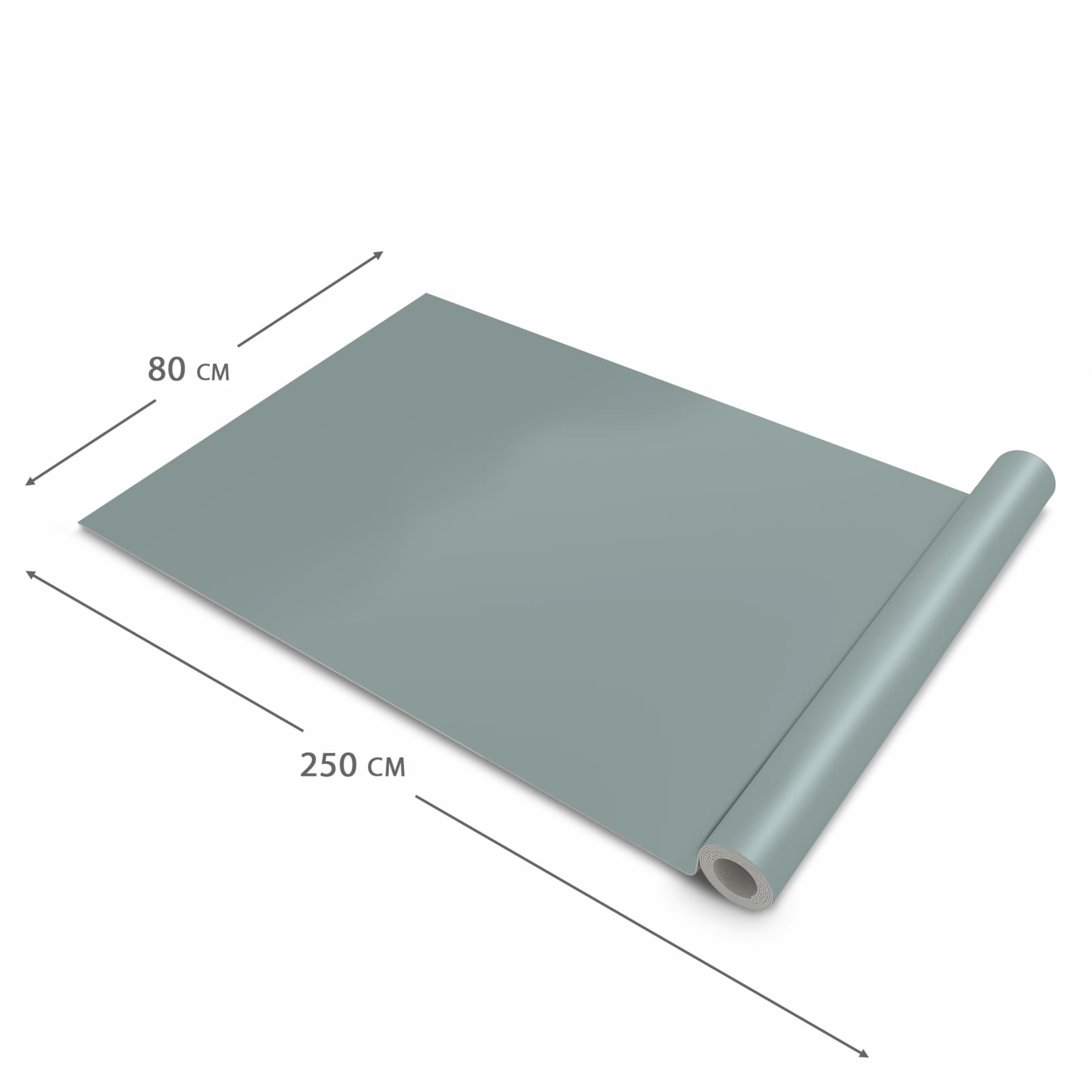 Abwaschbarer Küchenläufer mit Grauer Hintergrund-Motiv, Dimension - 80x250 cm, UV-beständig