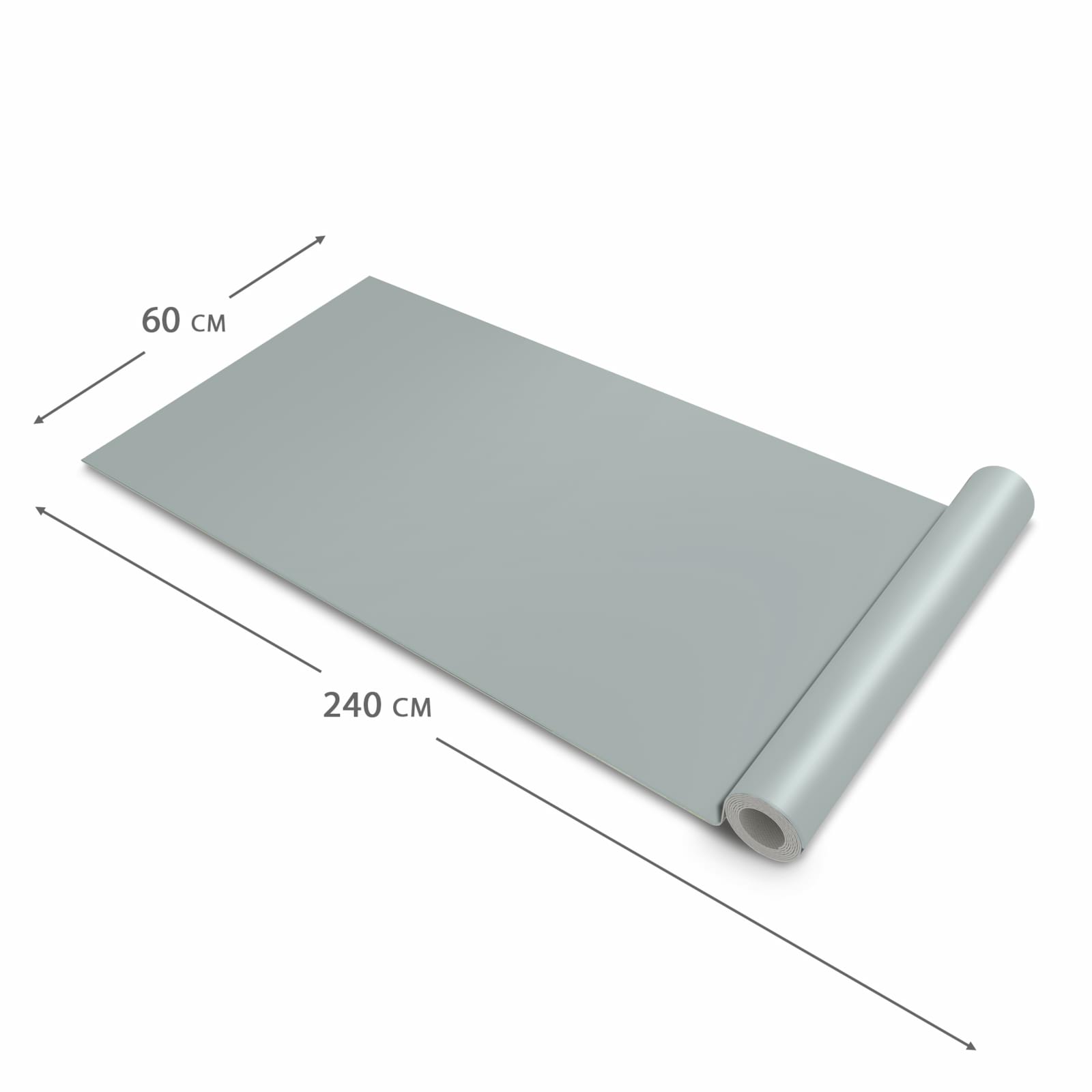 Komfortabler Küchenteppich mit Grauer Hintergrund III-Motiv, Dimension - 60x240 cm