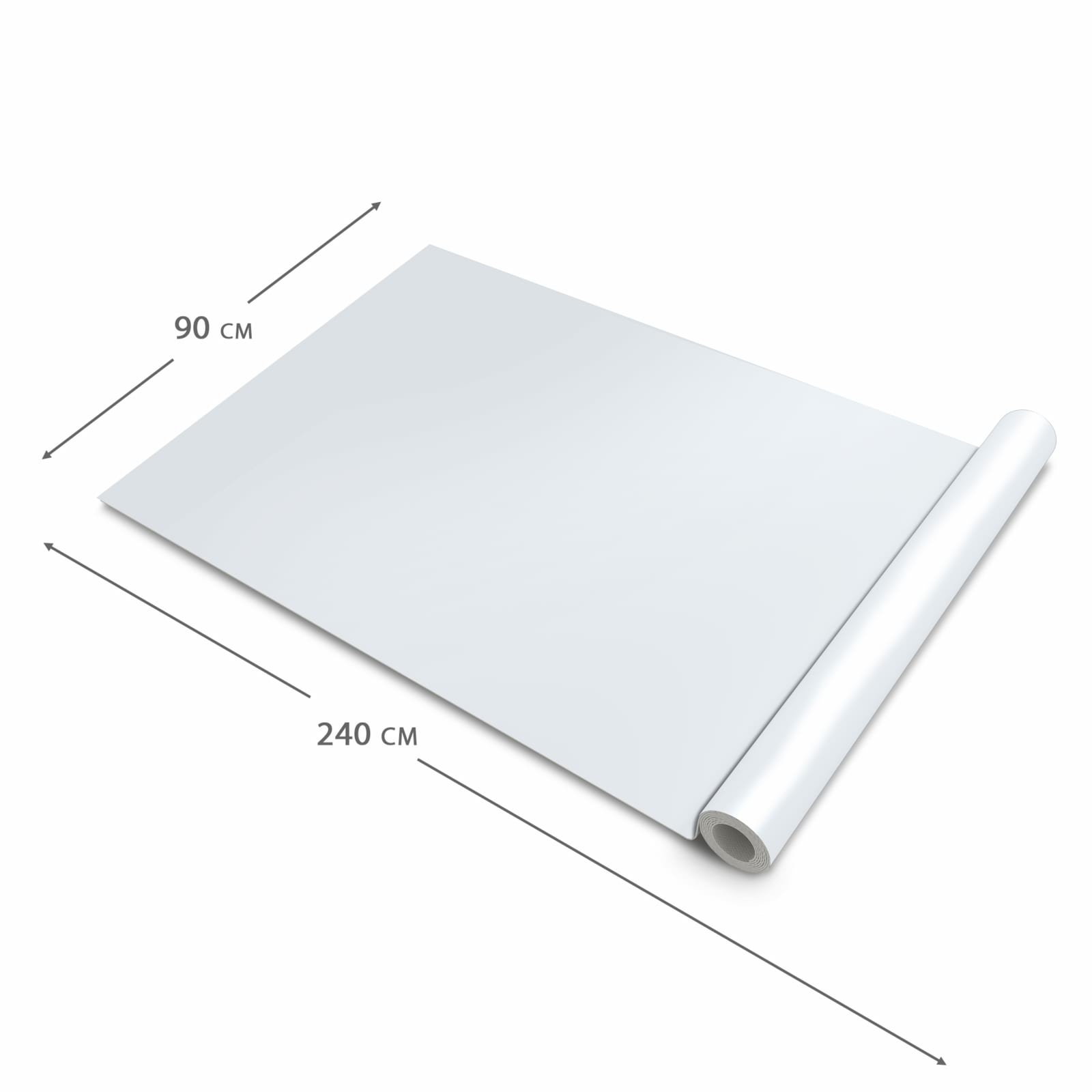 Flacher Teppich Läufer für die Küche mit hellgrauem Hintergrund-Motiv, Dimension - 90x240 cm