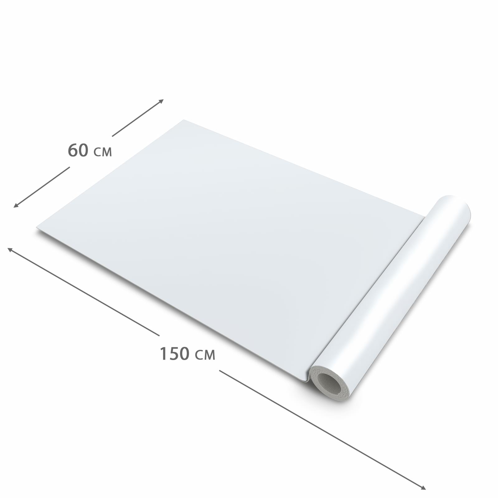 Rutschhemmender Teppich für die Küche mit hellgrauem Hintergrund-Motiv, Dimension - 60x150 cm