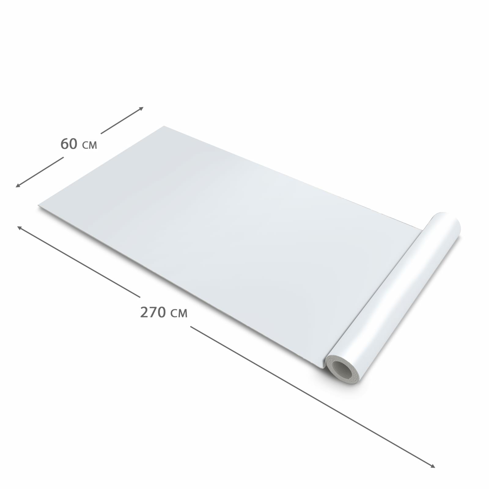 Langlebiger Küchenläufer mit hellgrauem Hintergrund-Motiv, Dimension - 60x270 cm