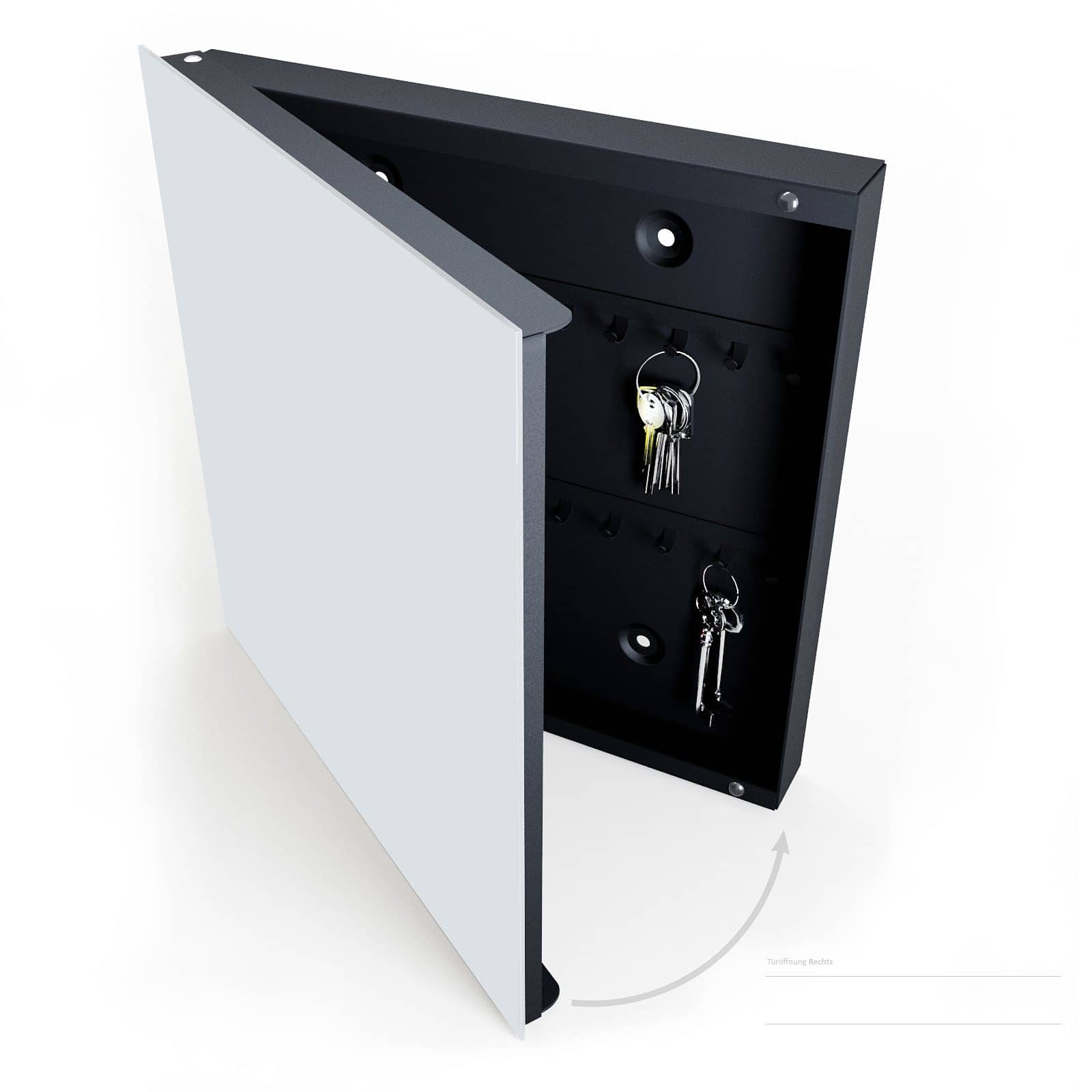 Hochwertige keyless go schlüsselbox mit Motiv Hellgrauer Hintergrund halboffen mit Schlüsseln