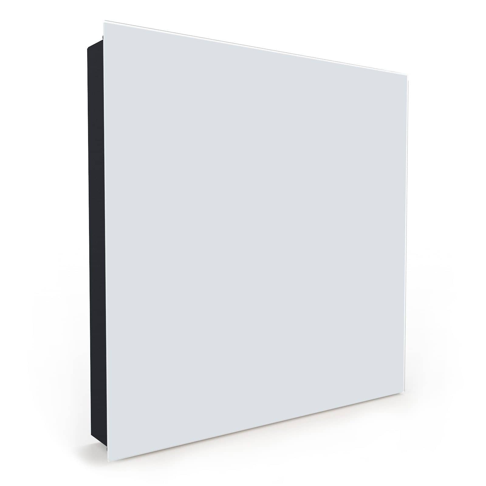 Komfortabler Schlüsselkasten mit Motiv Hellgrauer Hintergrund in Seitenansicht mit Glasfront #türöffnung_Links