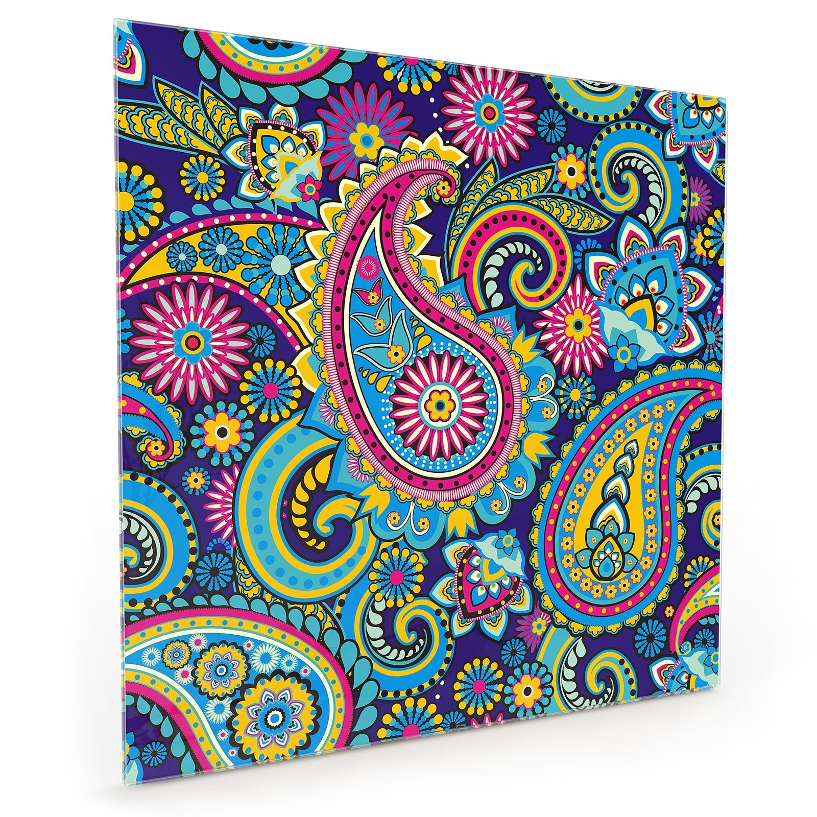 Moderne Küchenrückwand aus Glas Paisley Muster