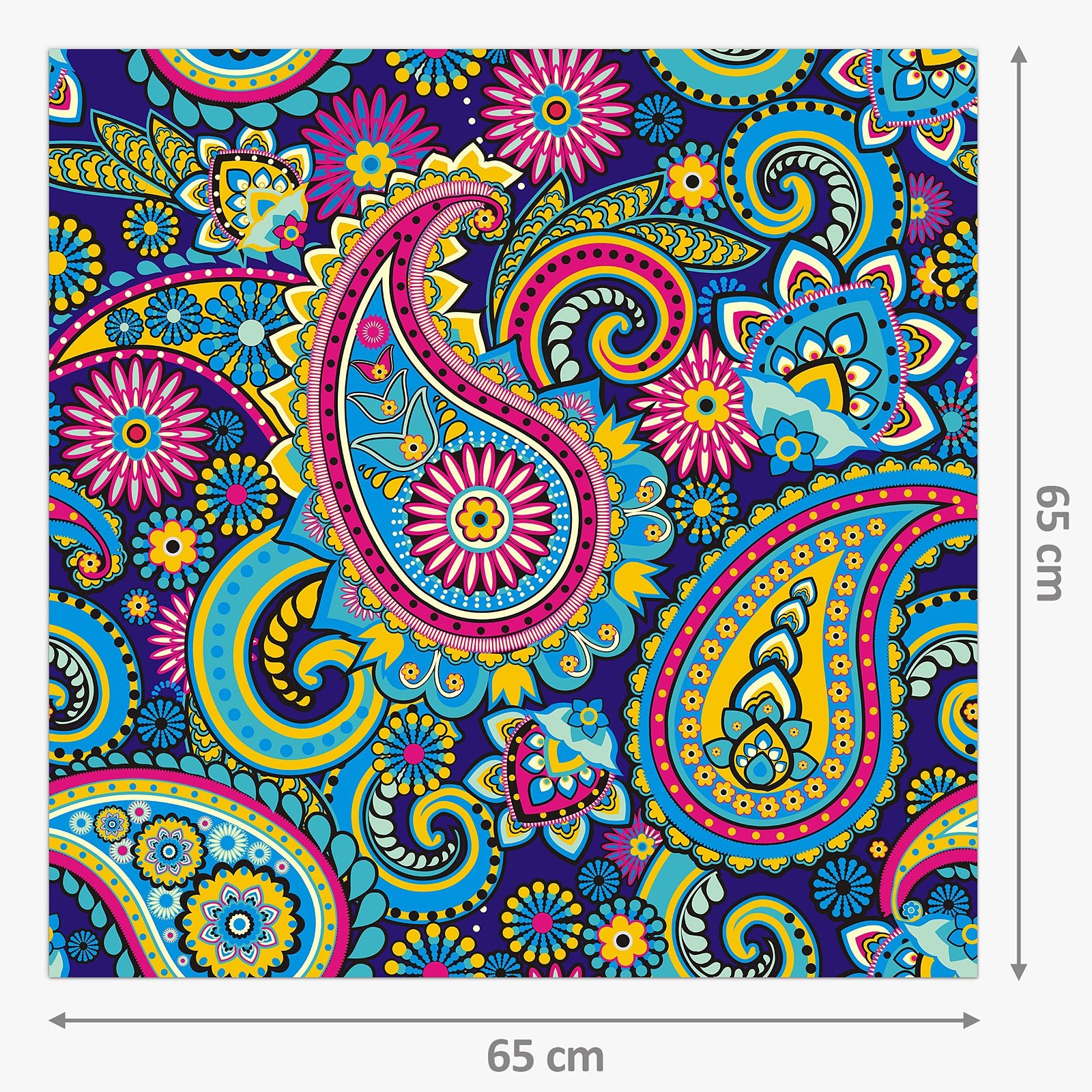 Moderne Küchenrückwand aus Glas Paisley Muster