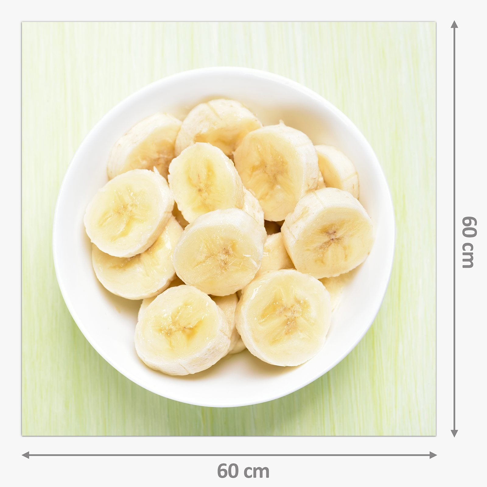 Moderne Küchenrückwand aus Glas Bananen auf Teller