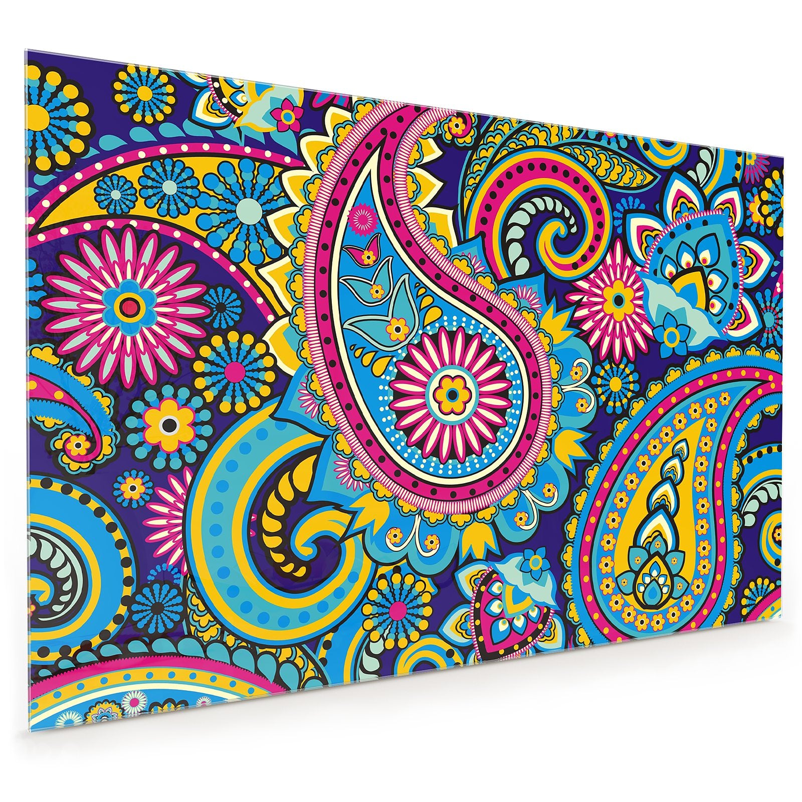 Moderne Küchenrückwand aus Glas Paisley Muster