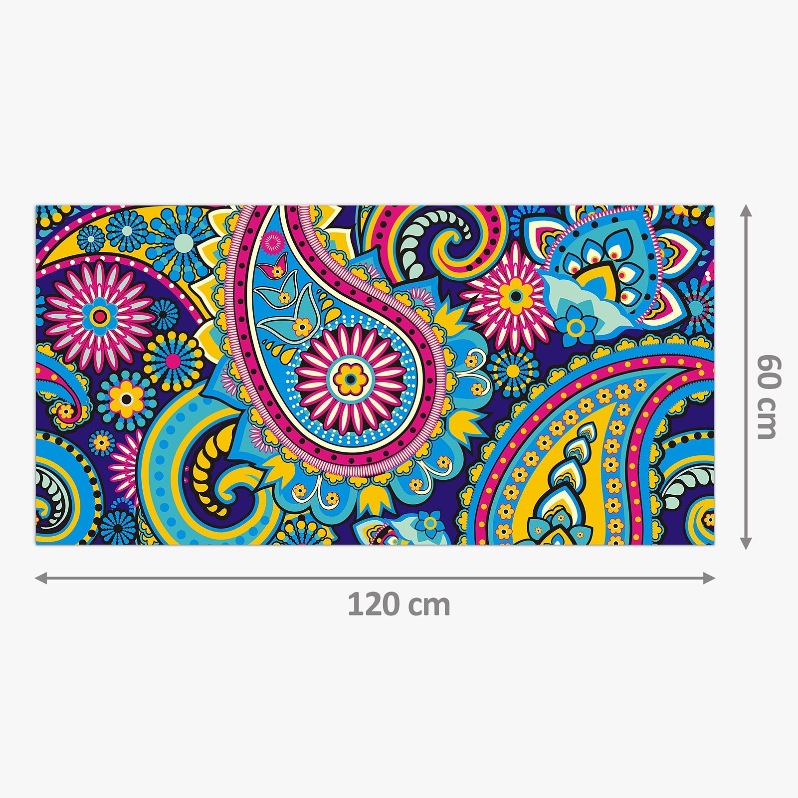 Moderne Küchenrückwand aus Glas Paisley Muster