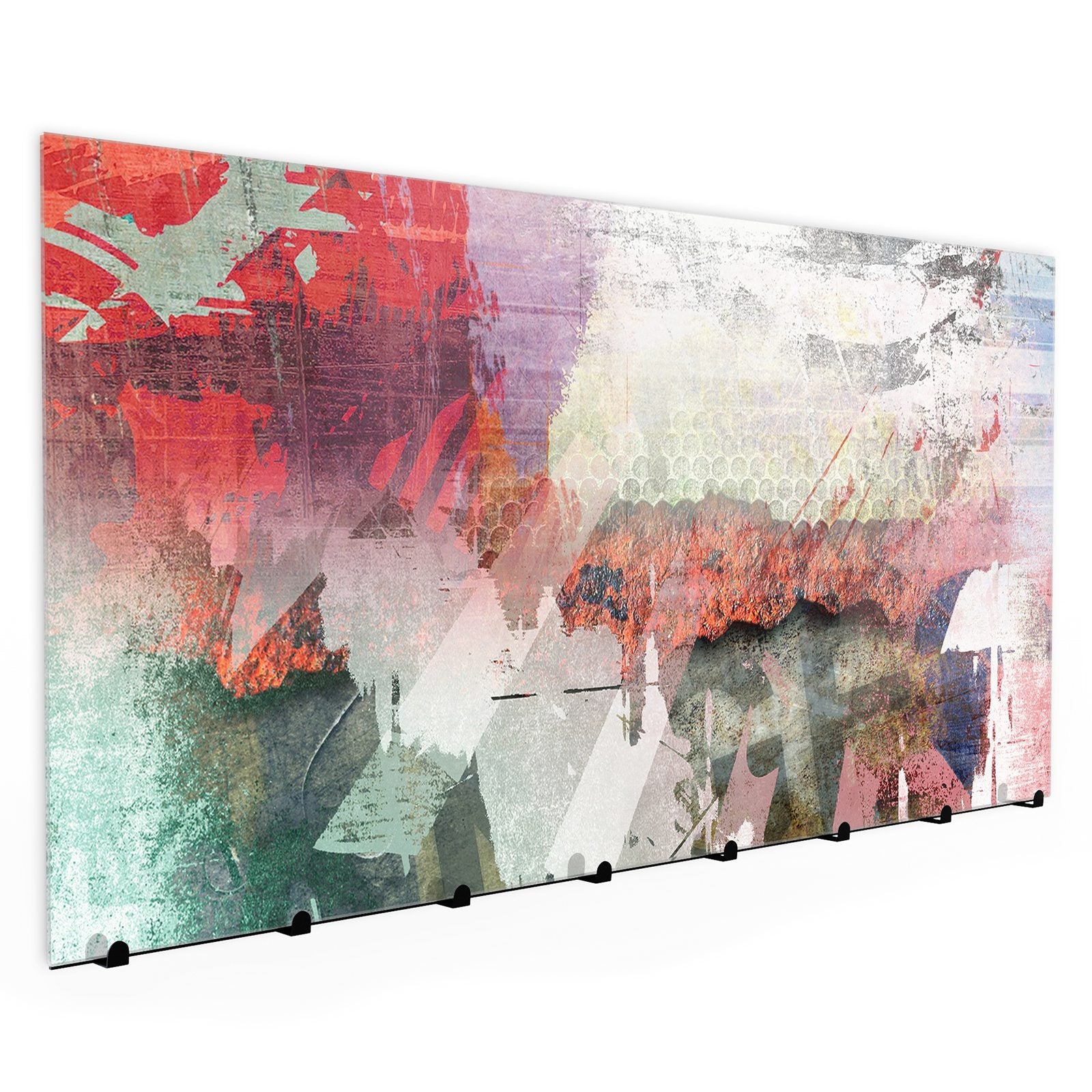 Wandgarderobe mit Magnetwand & Memoboard aus Glas Abstrakte Farben und Muster