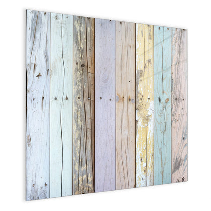Magnettafel mit dem Motiv Holzbretter in Pastell