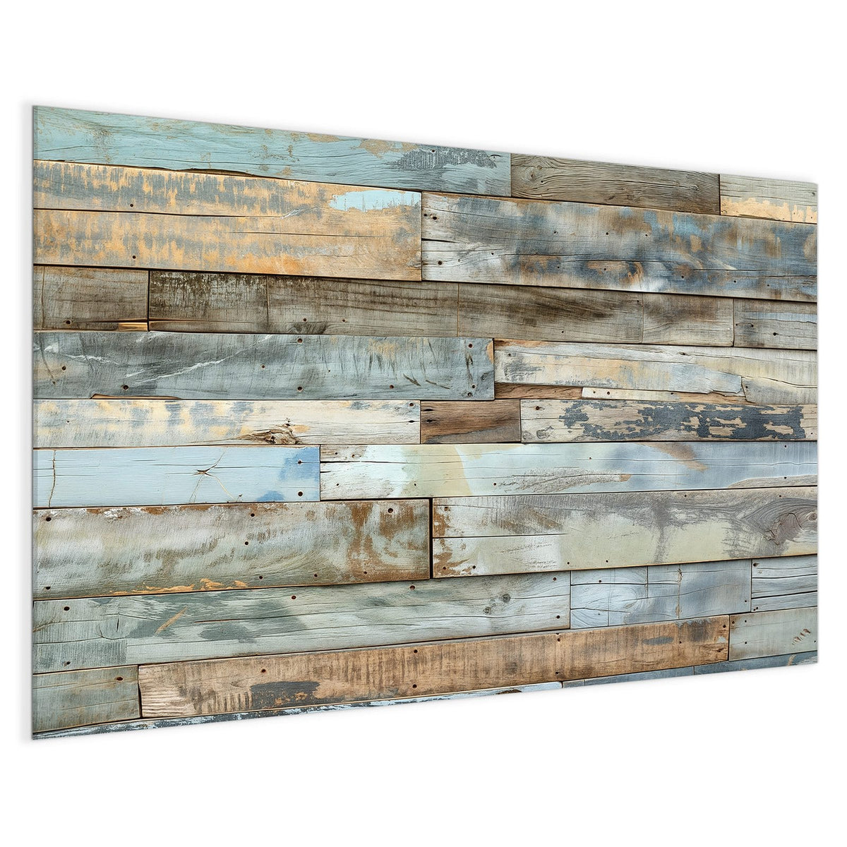 4 mm Glas statt lackiertem Blech – Magnettafel - Holz in Blau und Braun