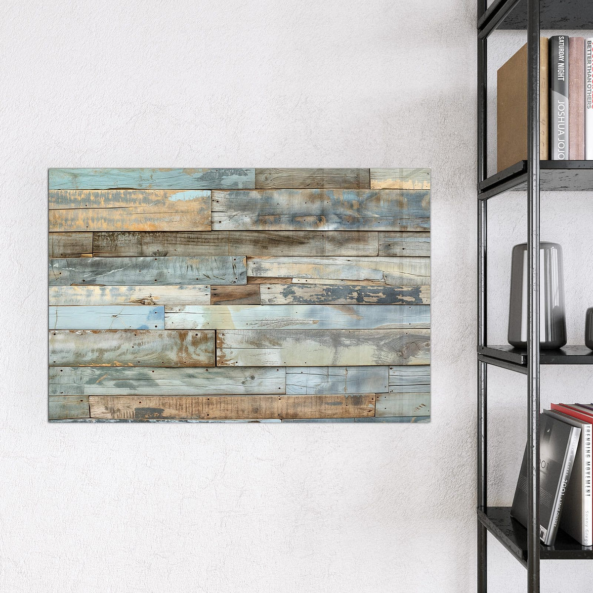 9 Größen – von 30 × 30 bis 120 × 90 cm – Magnettafel - Holz in Blau und Braun